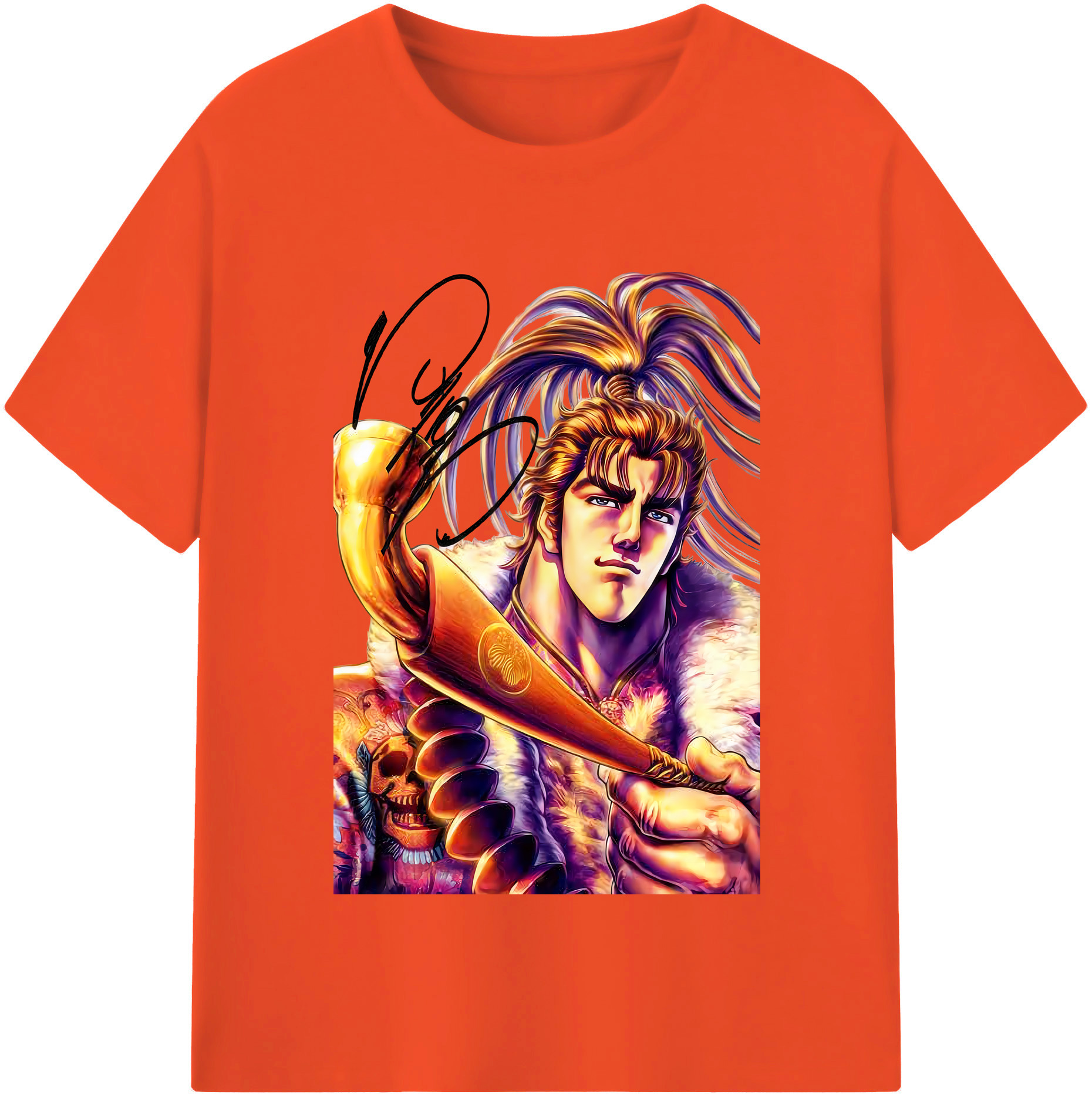 （画像用） 北斗の拳 Fist of the North Star 綿100％半袖Tシャツ（フロントプリント）