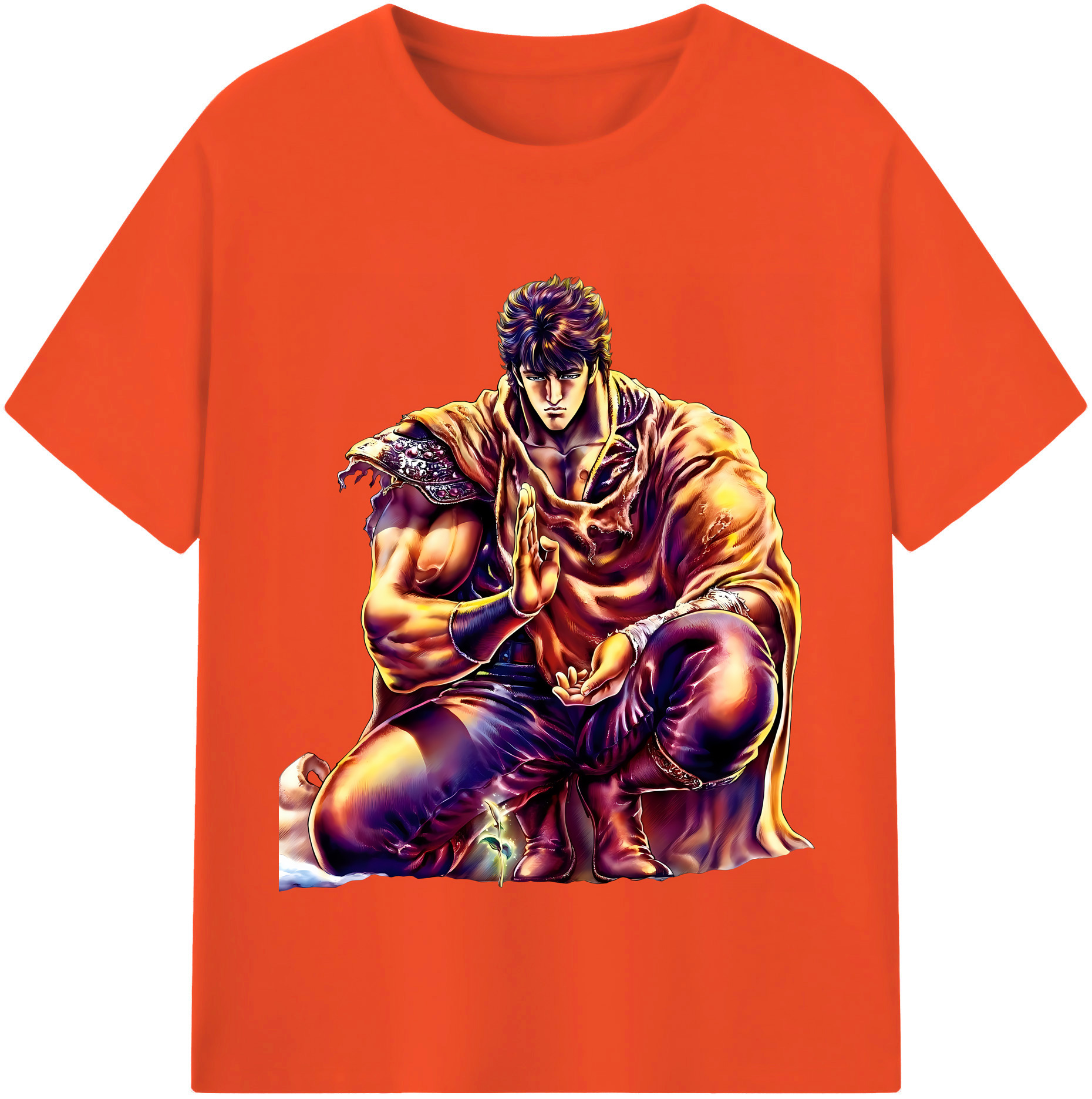 （画像用） 北斗の拳 Fist of the North Star 綿100％半袖Tシャツ（フロントプリント）