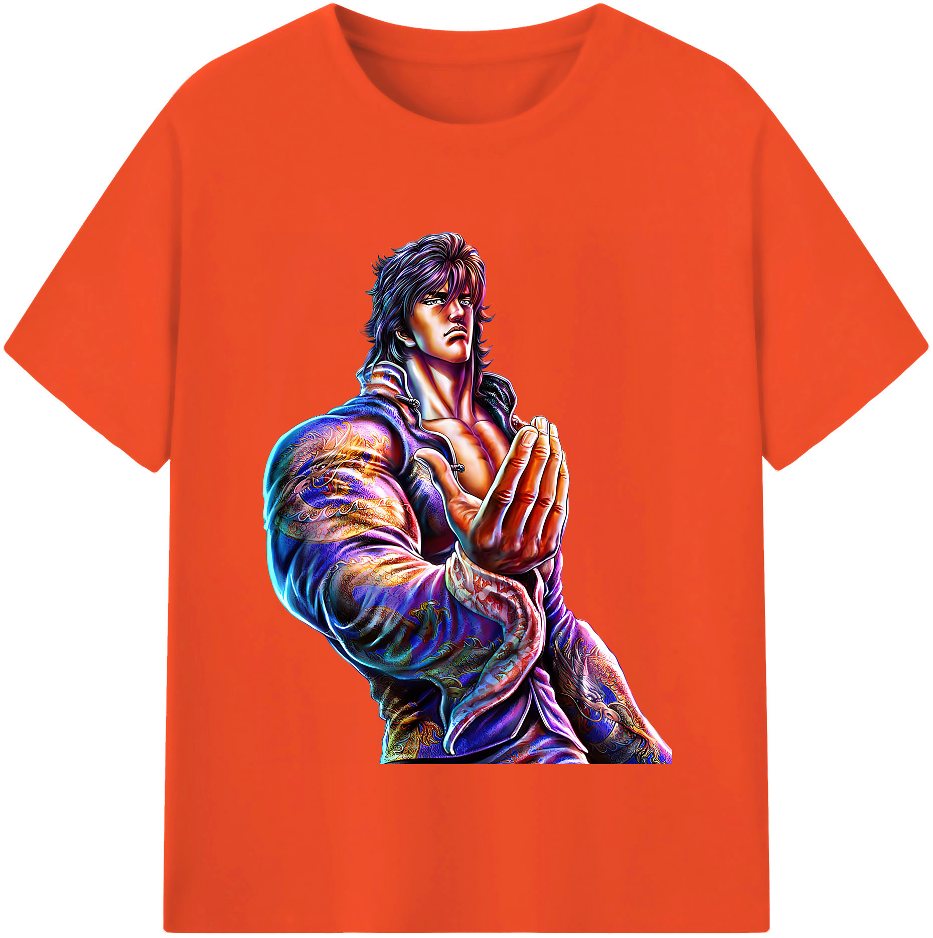 （画像用） 北斗の拳 Fist of the North Star 綿100％半袖Tシャツ（フロントプリント）