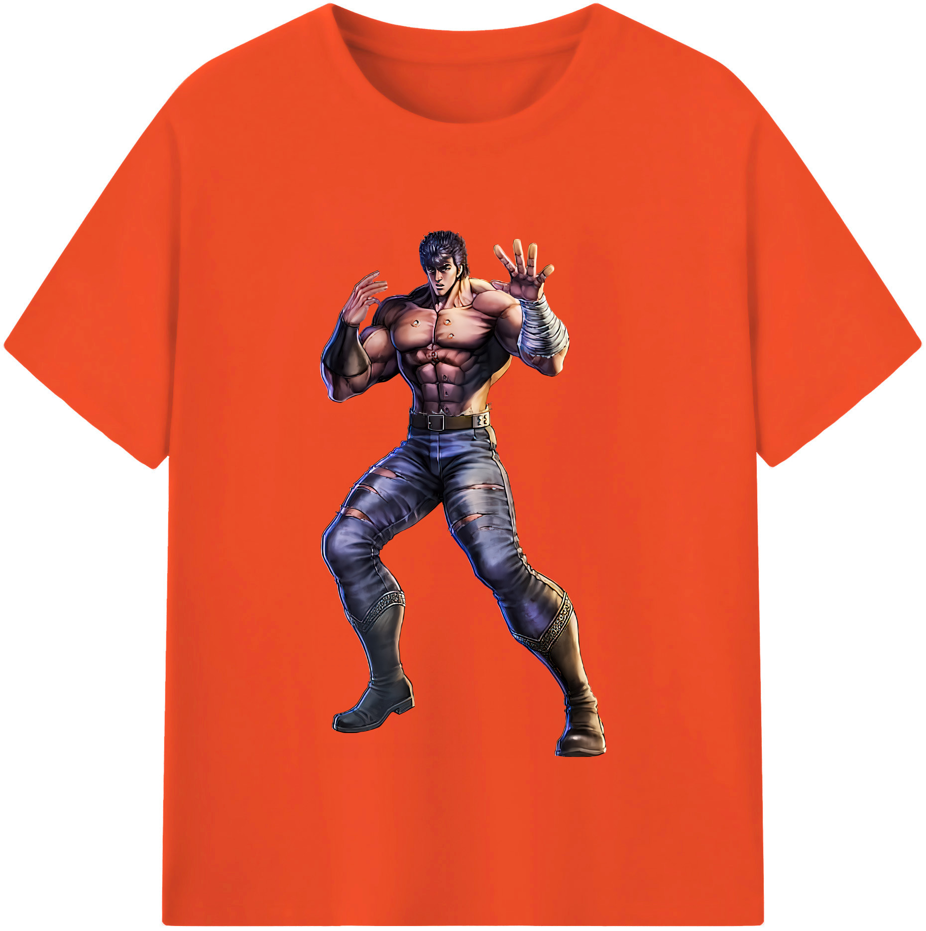 （画像用） 北斗の拳 Fist of the North Star 綿100％半袖Tシャツ（フロントプリント）