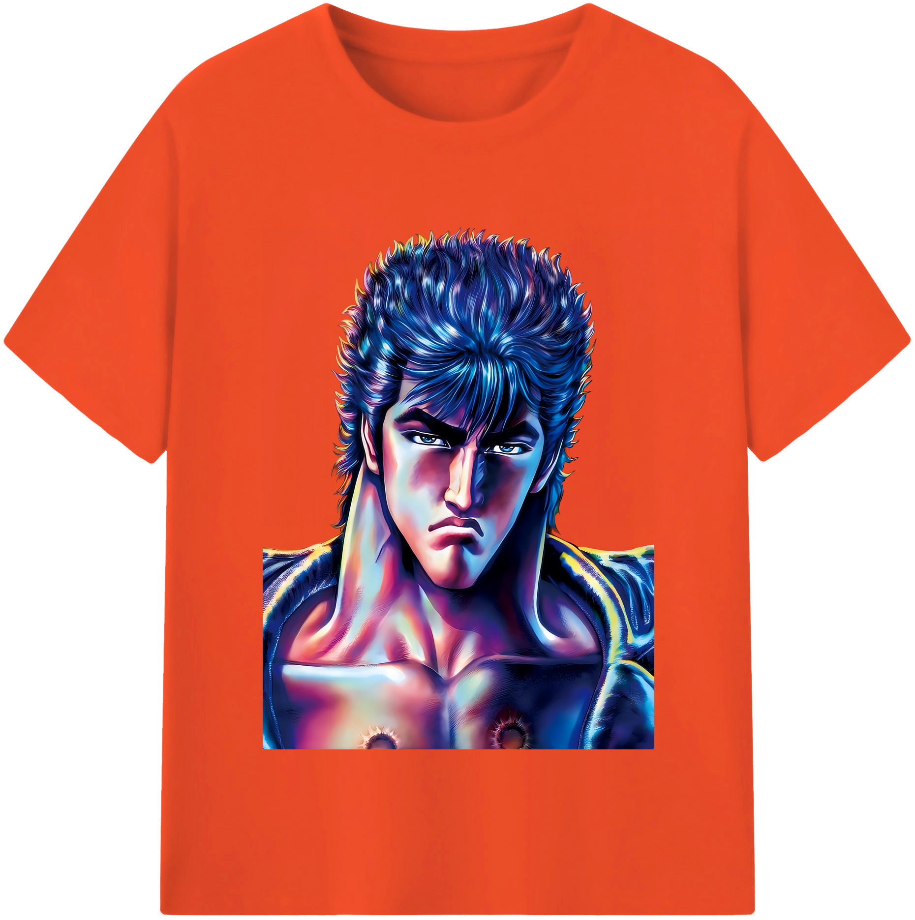 （画像用） 北斗の拳 Fist of the North Star 綿100％半袖Tシャツ（フロントプリント）