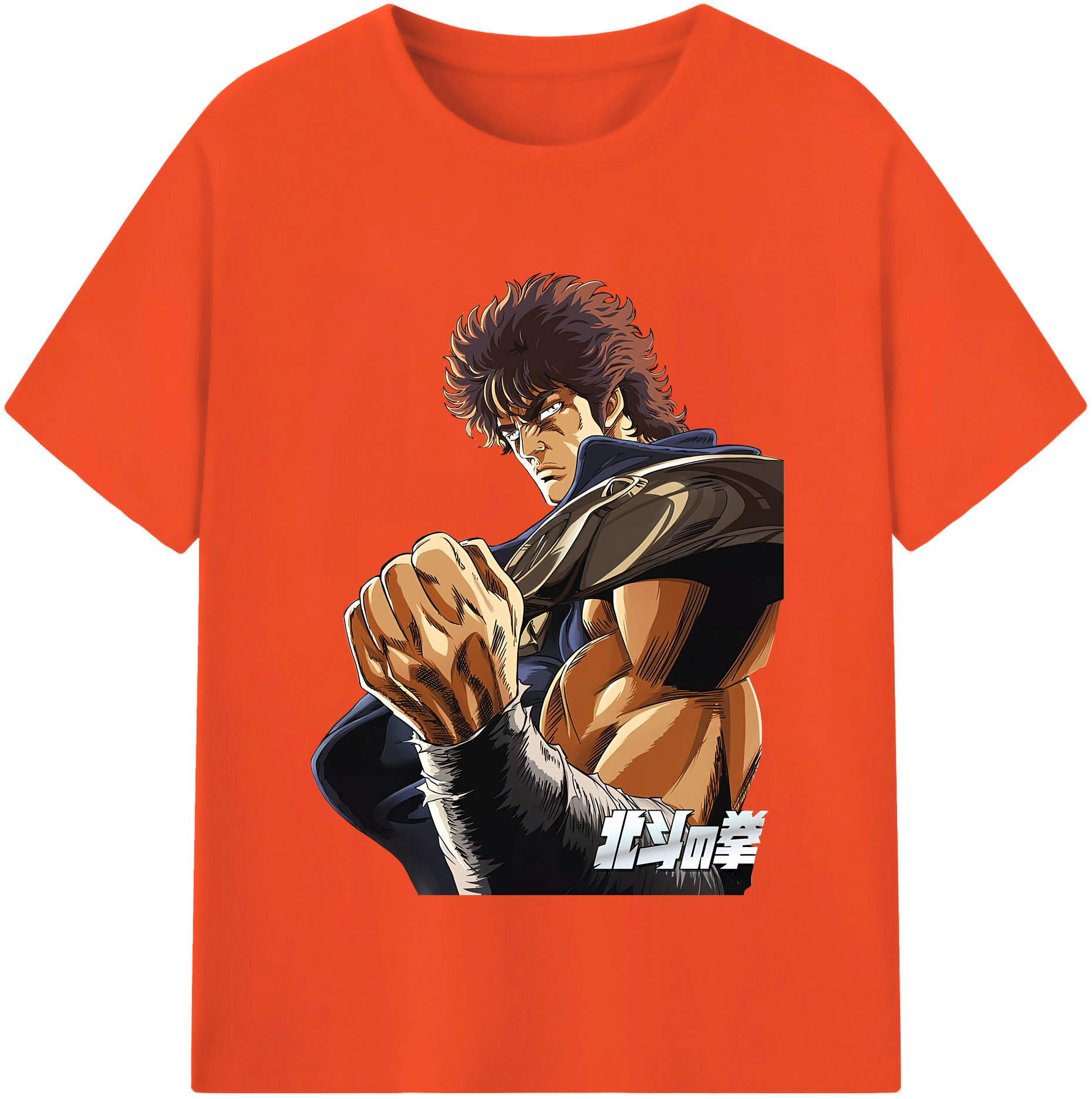 （画像用） 北斗の拳 Fist of the North Star 綿100％半袖Tシャツ（フロントプリント）