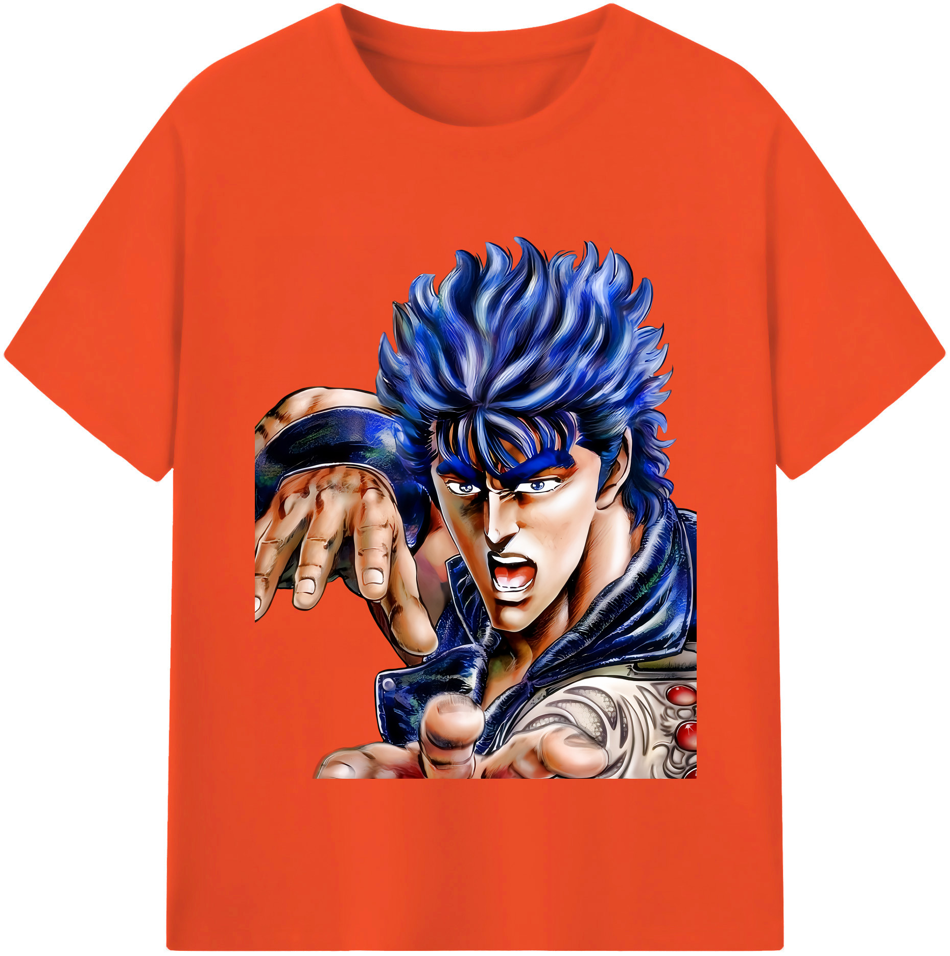 （画像用） 北斗の拳 Fist of the North Star 綿100％半袖Tシャツ（フロントプリント）