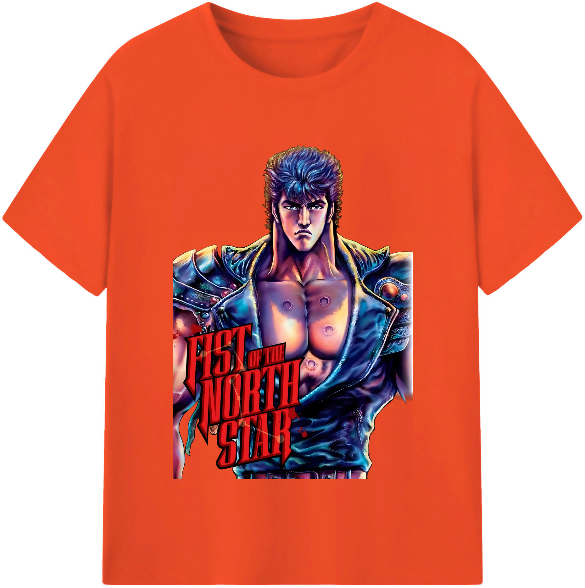 （画像用） 北斗の拳 Fist of the North Star 綿100％半袖Tシャツ（フロントプリント）