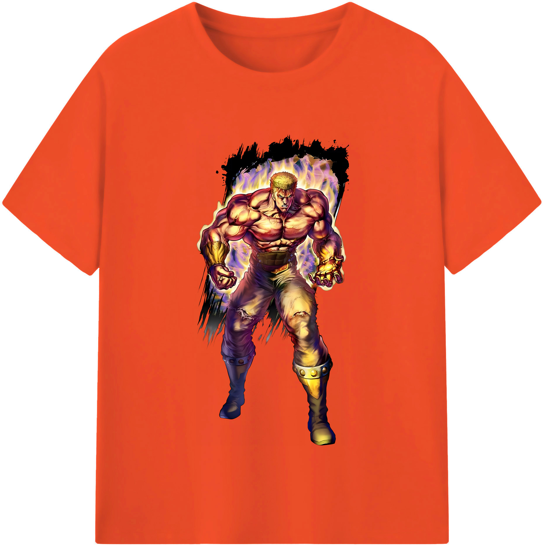 （画像用） 北斗の拳 Fist of the North Star 綿100％半袖Tシャツ（フロントプリント）