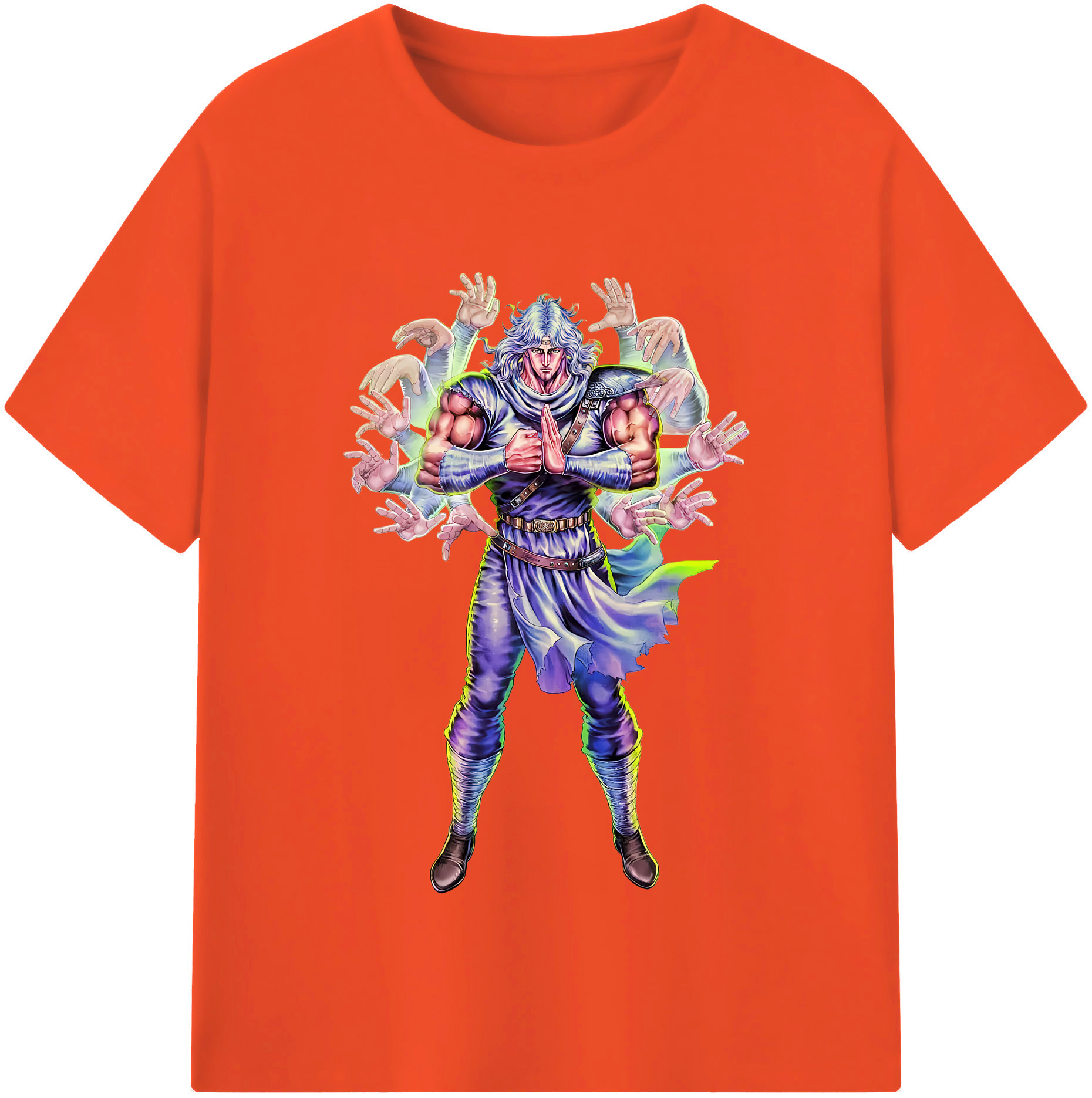 （画像用） 北斗の拳 Fist of the North Star 綿100％半袖Tシャツ（フロントプリント）