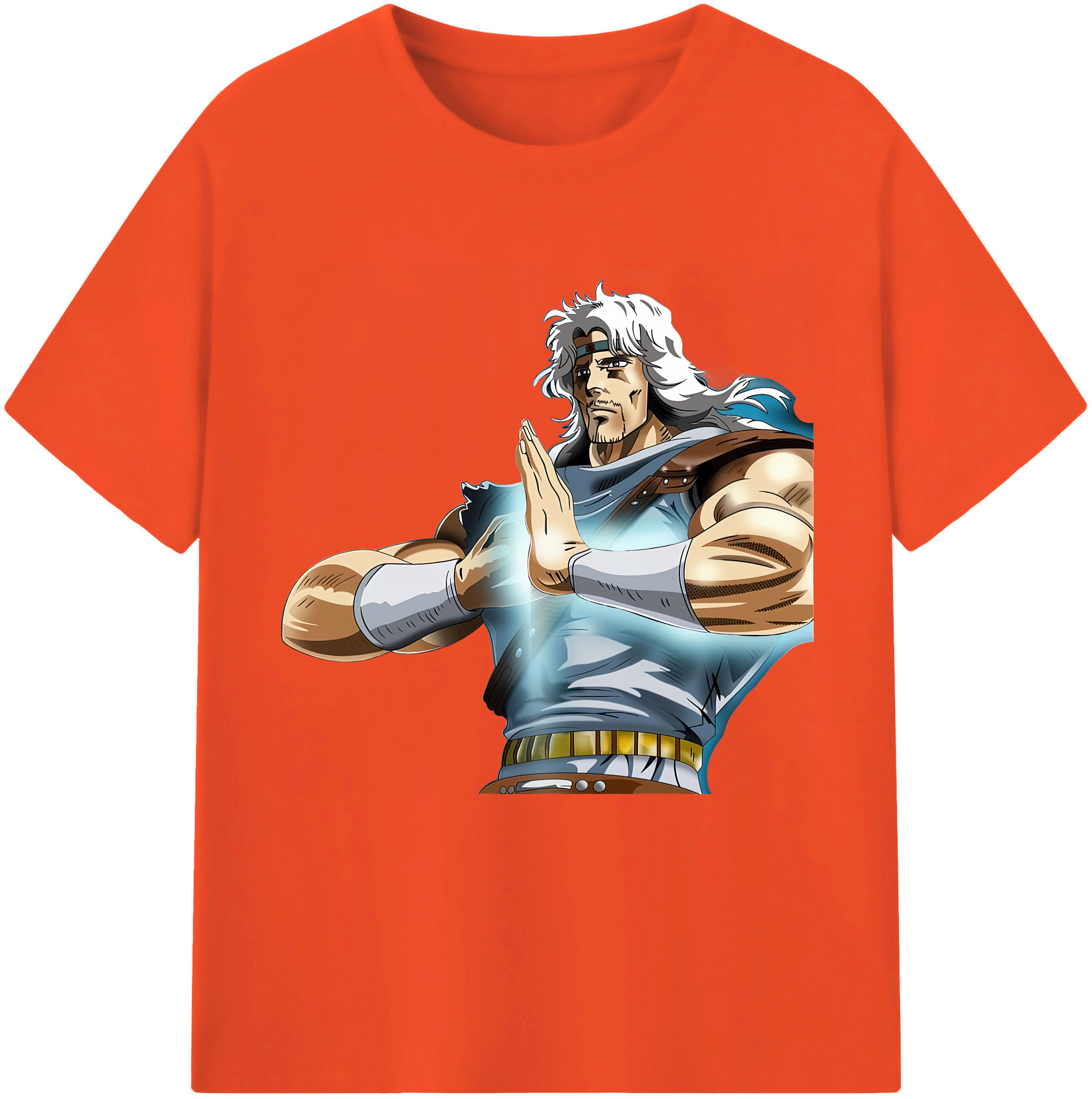 （画像用） 北斗の拳 Fist of the North Star 綿100％半袖Tシャツ（フロントプリント）