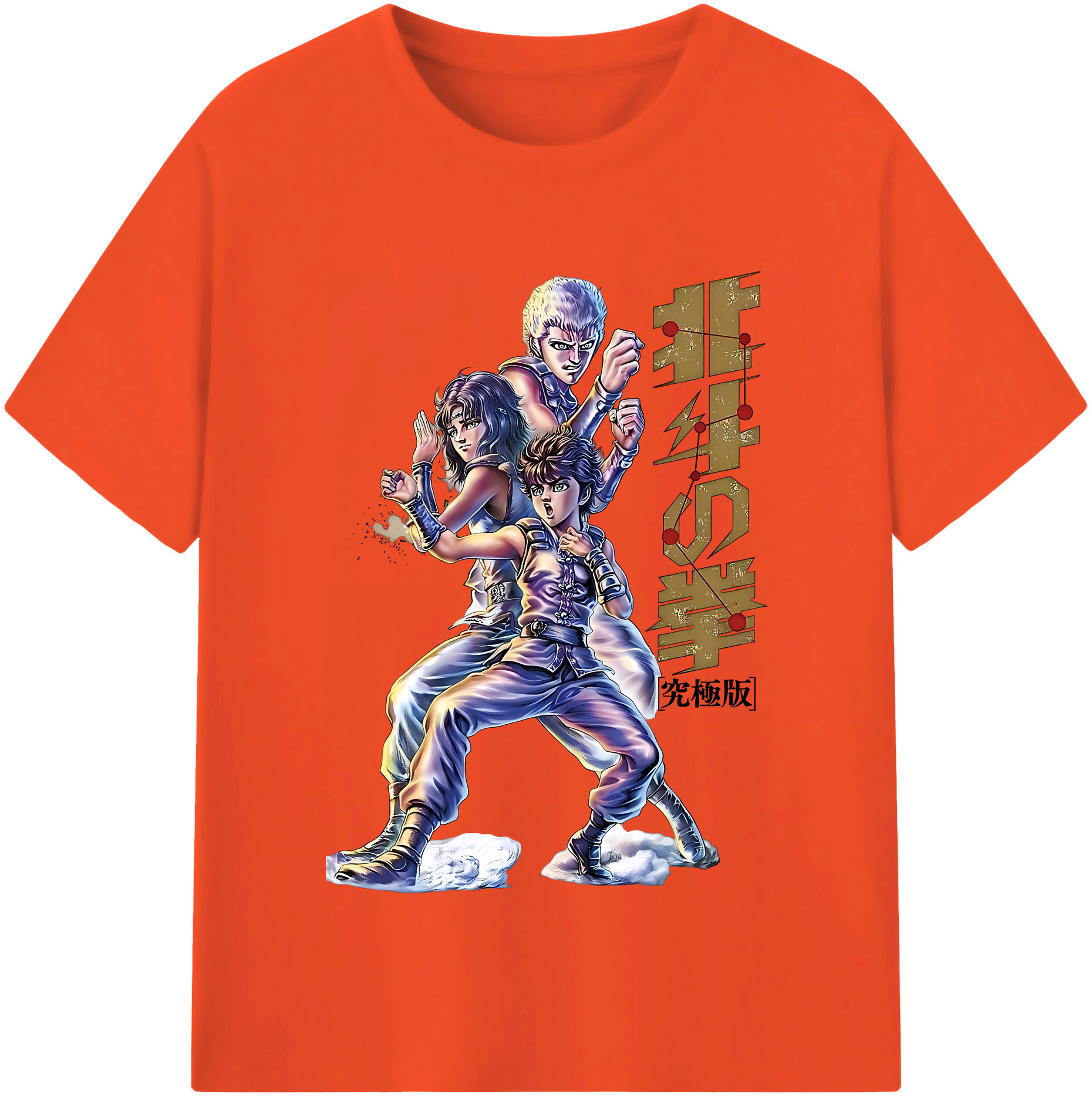 （画像用） 北斗の拳 Fist of the North Star 綿100％半袖Tシャツ（フロントプリント）