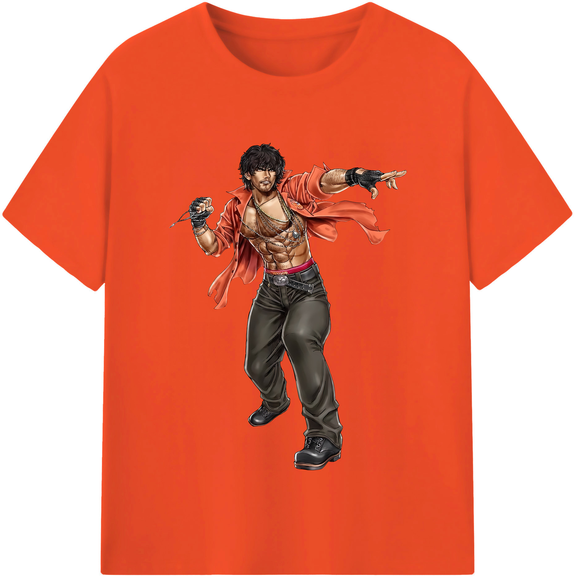 （画像用） 北斗の拳 Fist of the North Star 綿100％半袖Tシャツ（フロントプリント）