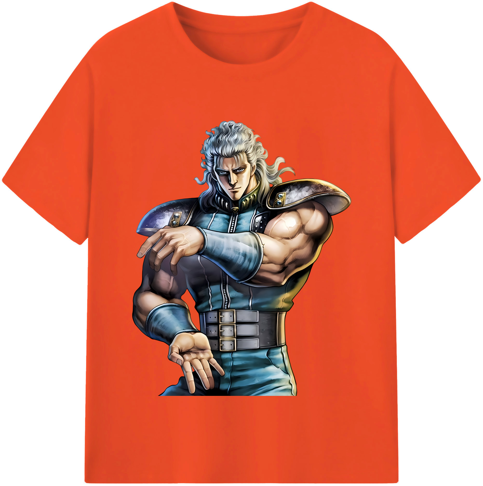 （画像用） 北斗の拳 Fist of the North Star 綿100％半袖Tシャツ（フロントプリント）