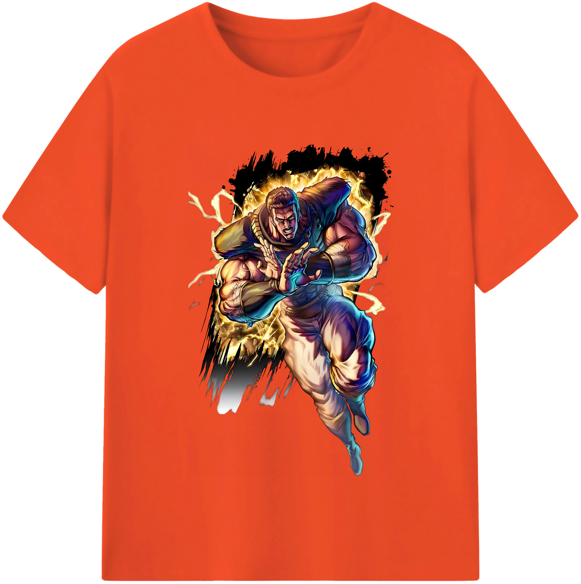 （画像用） 北斗の拳 Fist of the North Star 綿100％半袖Tシャツ（フロントプリント）