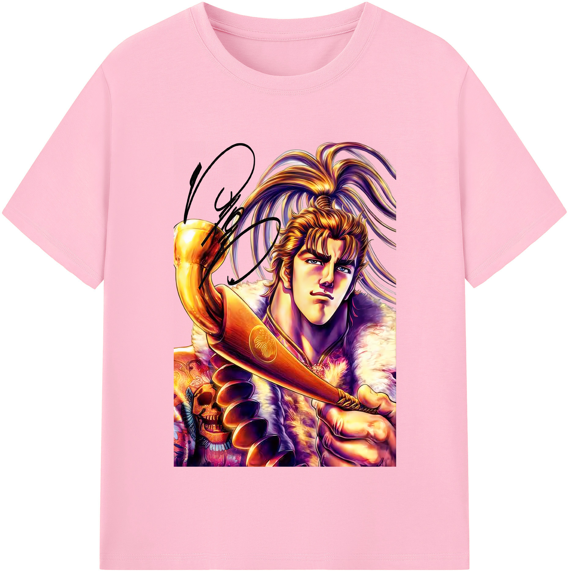 （画像用） 北斗の拳 Fist of the North Star 綿100％半袖Tシャツ（フロントプリント）