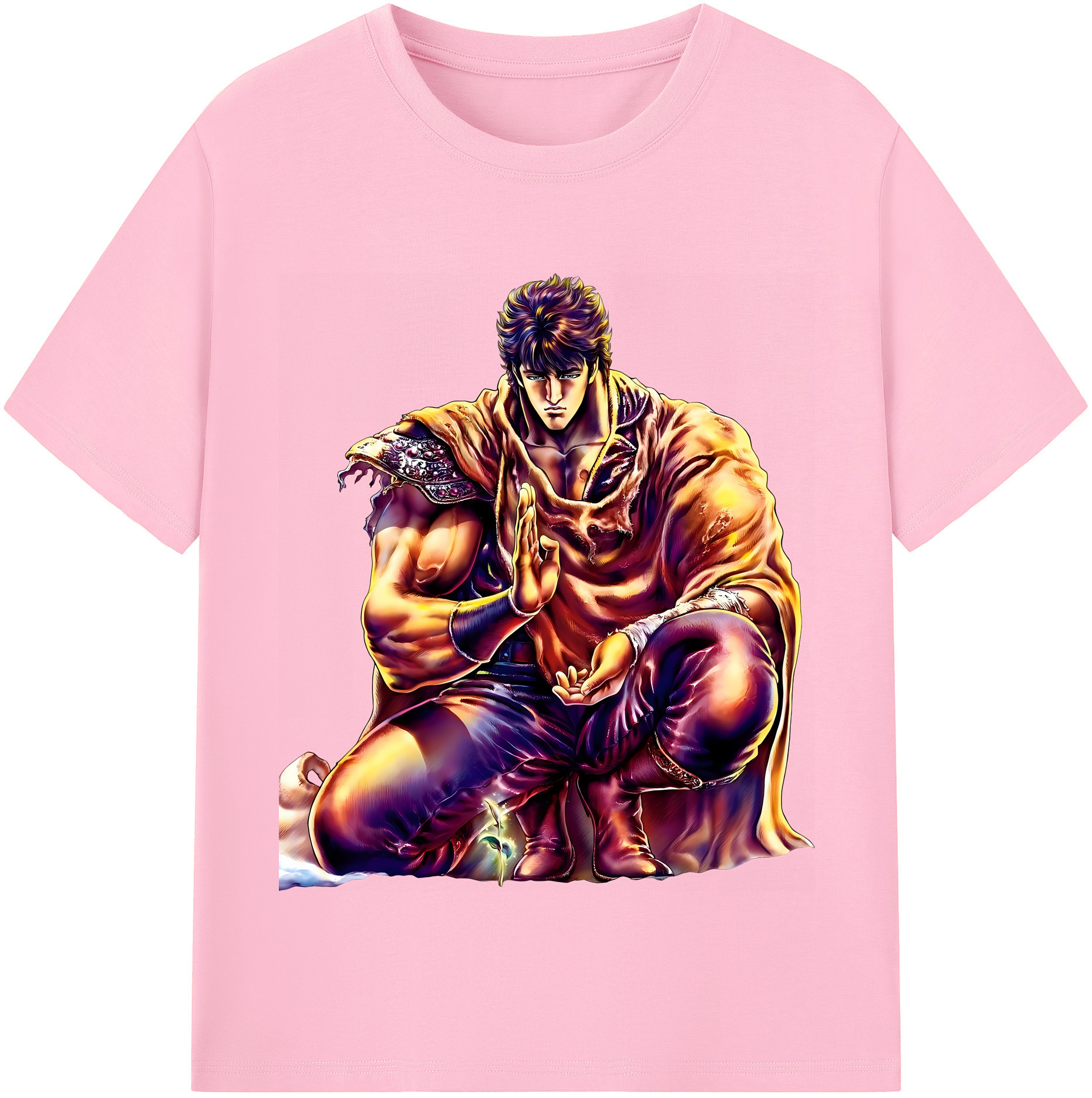 （画像用） 北斗の拳 Fist of the North Star 綿100％半袖Tシャツ（フロントプリント）