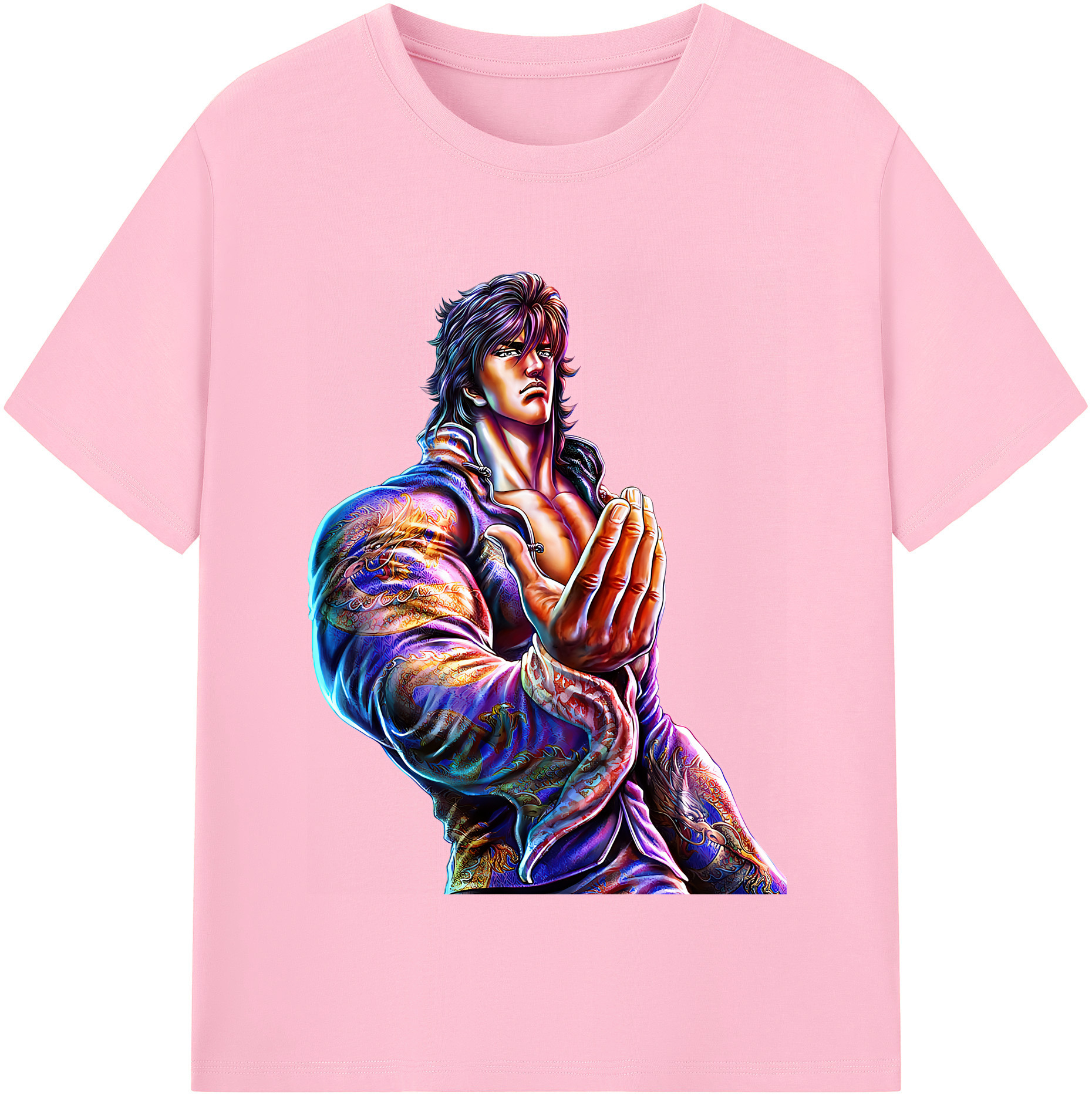 （画像用） 北斗の拳 Fist of the North Star 綿100％半袖Tシャツ（フロントプリント）