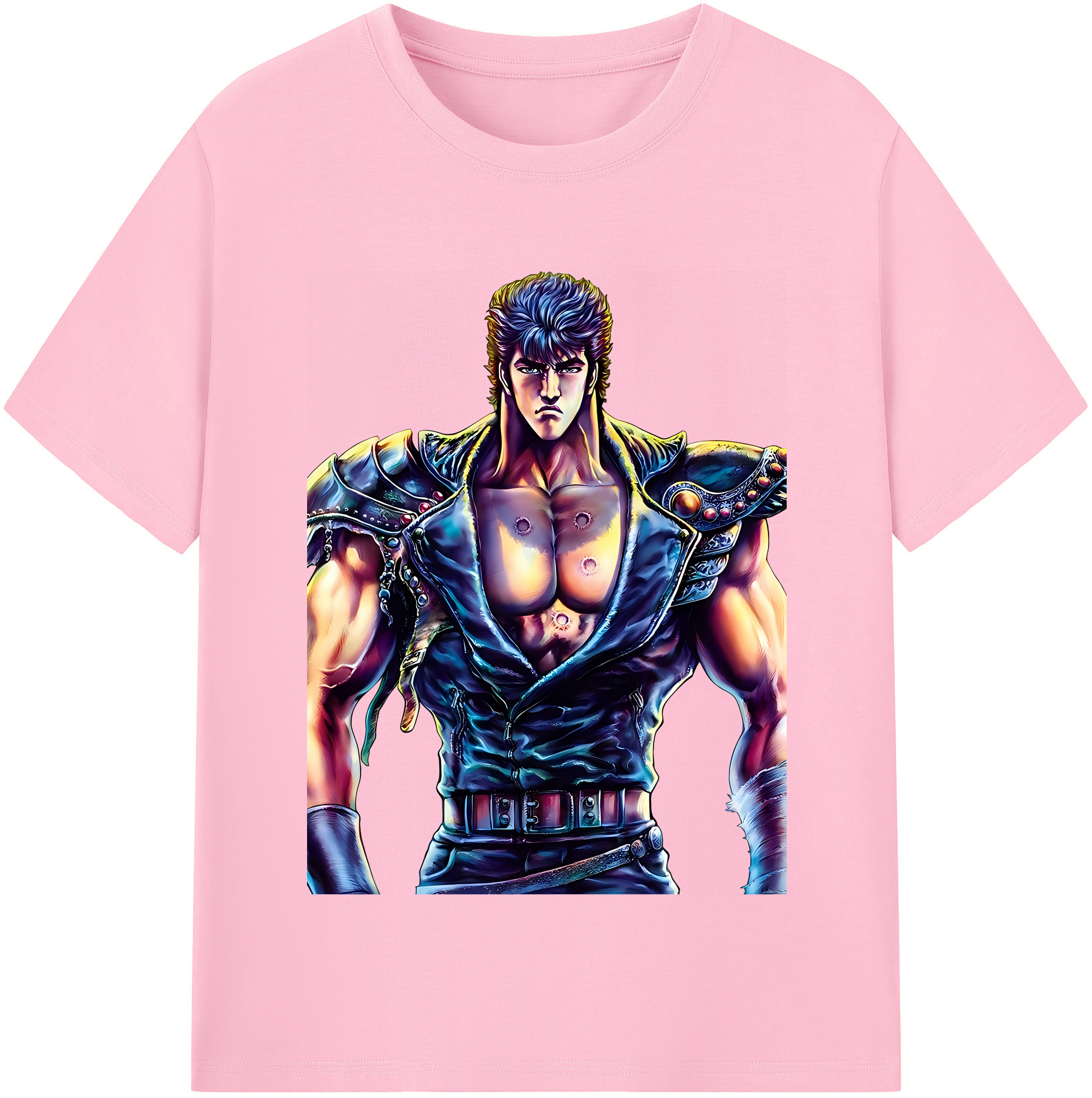 （画像用） 北斗の拳 Fist of the North Star 綿100％半袖Tシャツ（フロントプリント）