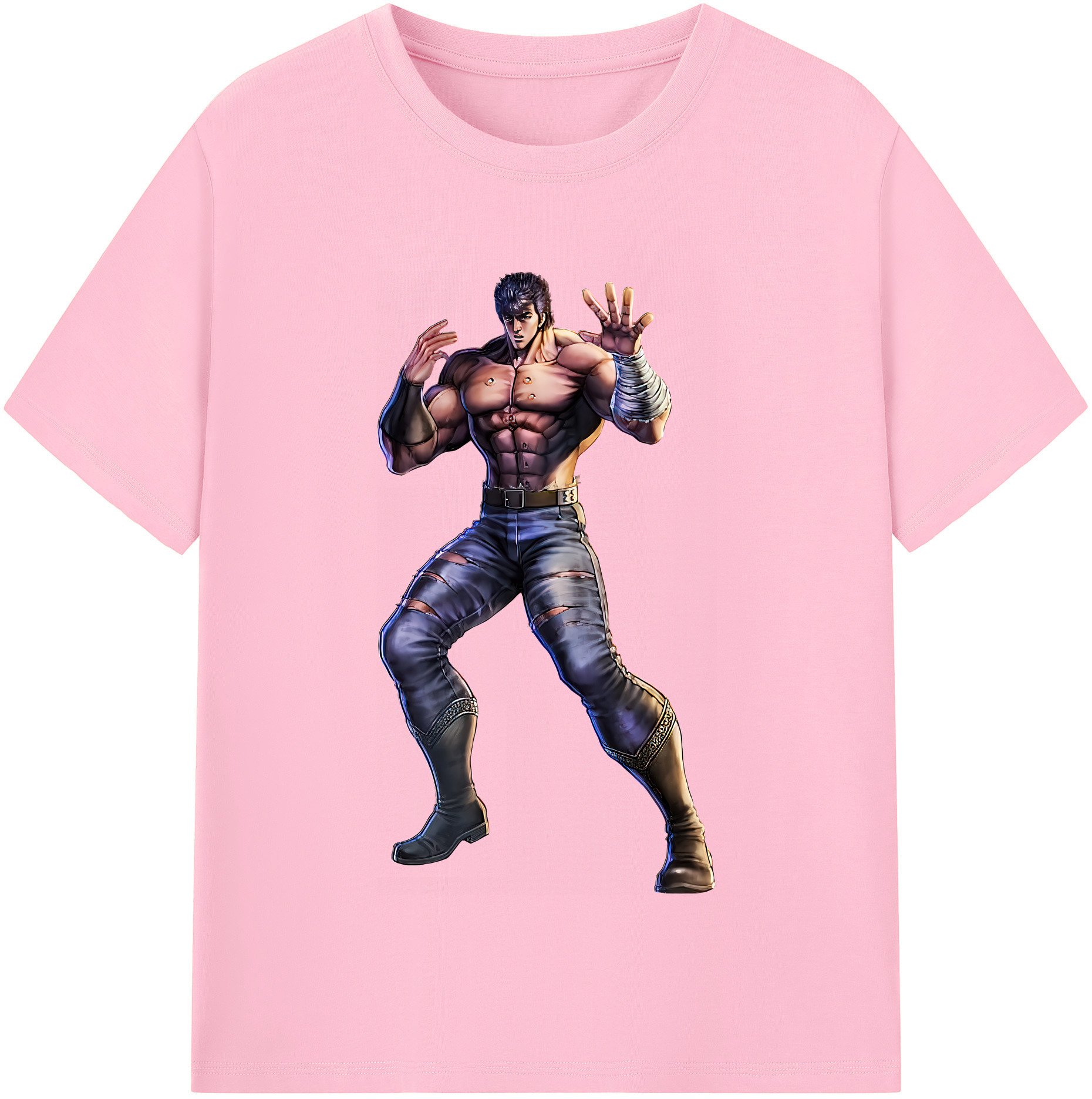 （画像用） 北斗の拳 Fist of the North Star 綿100％半袖Tシャツ（フロントプリント）