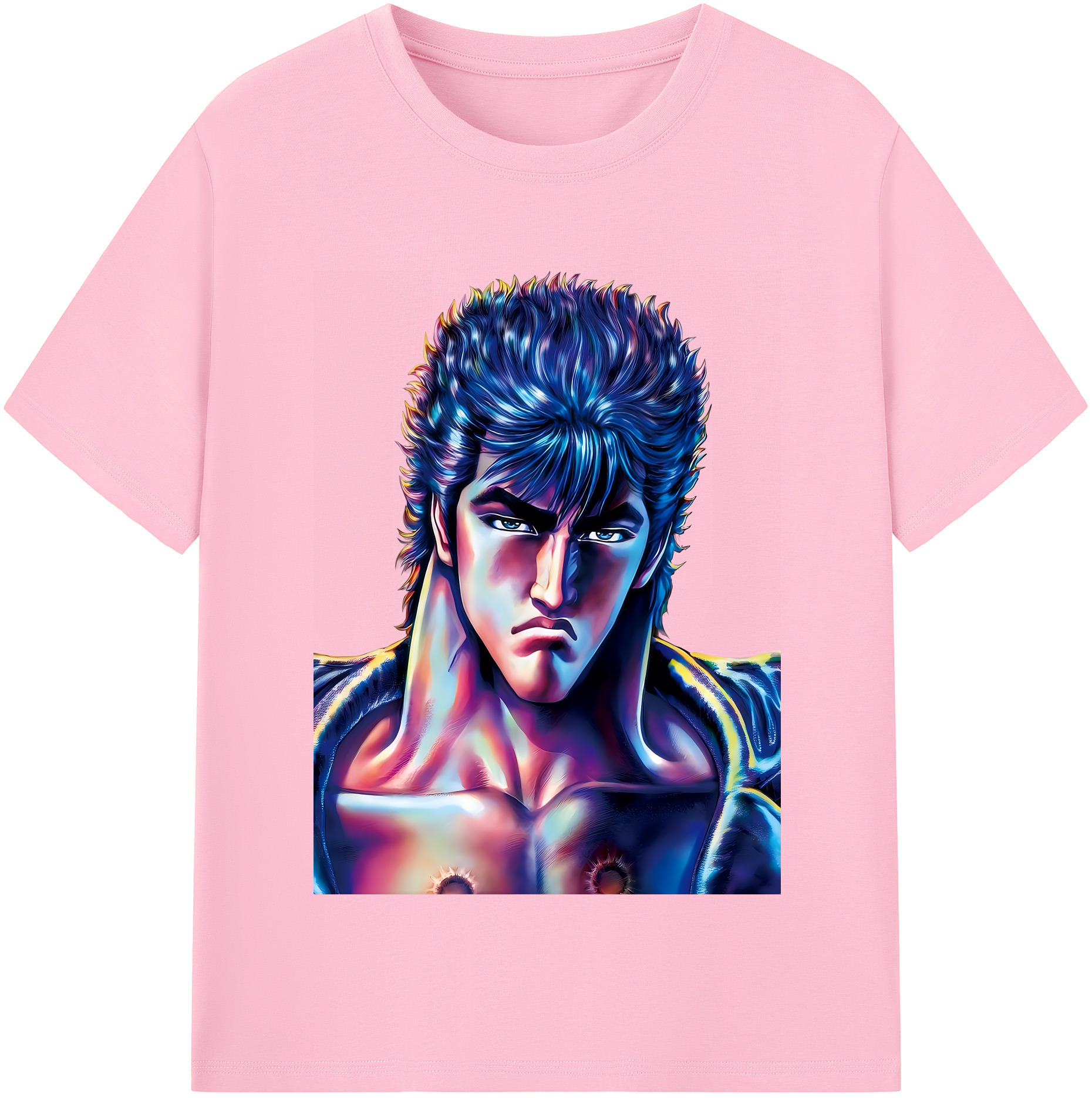 （画像用） 北斗の拳 Fist of the North Star 綿100％半袖Tシャツ（フロントプリント）