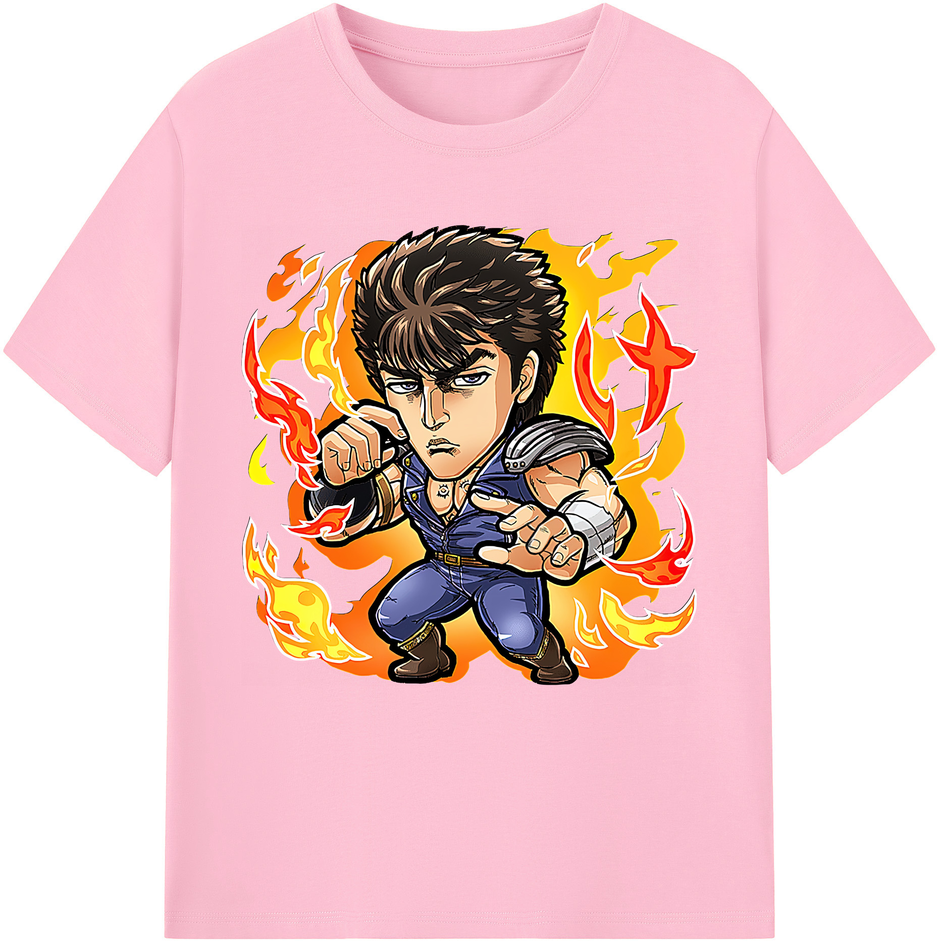 （画像用） 北斗の拳 Fist of the North Star 綿100％半袖Tシャツ（フロントプリント）
