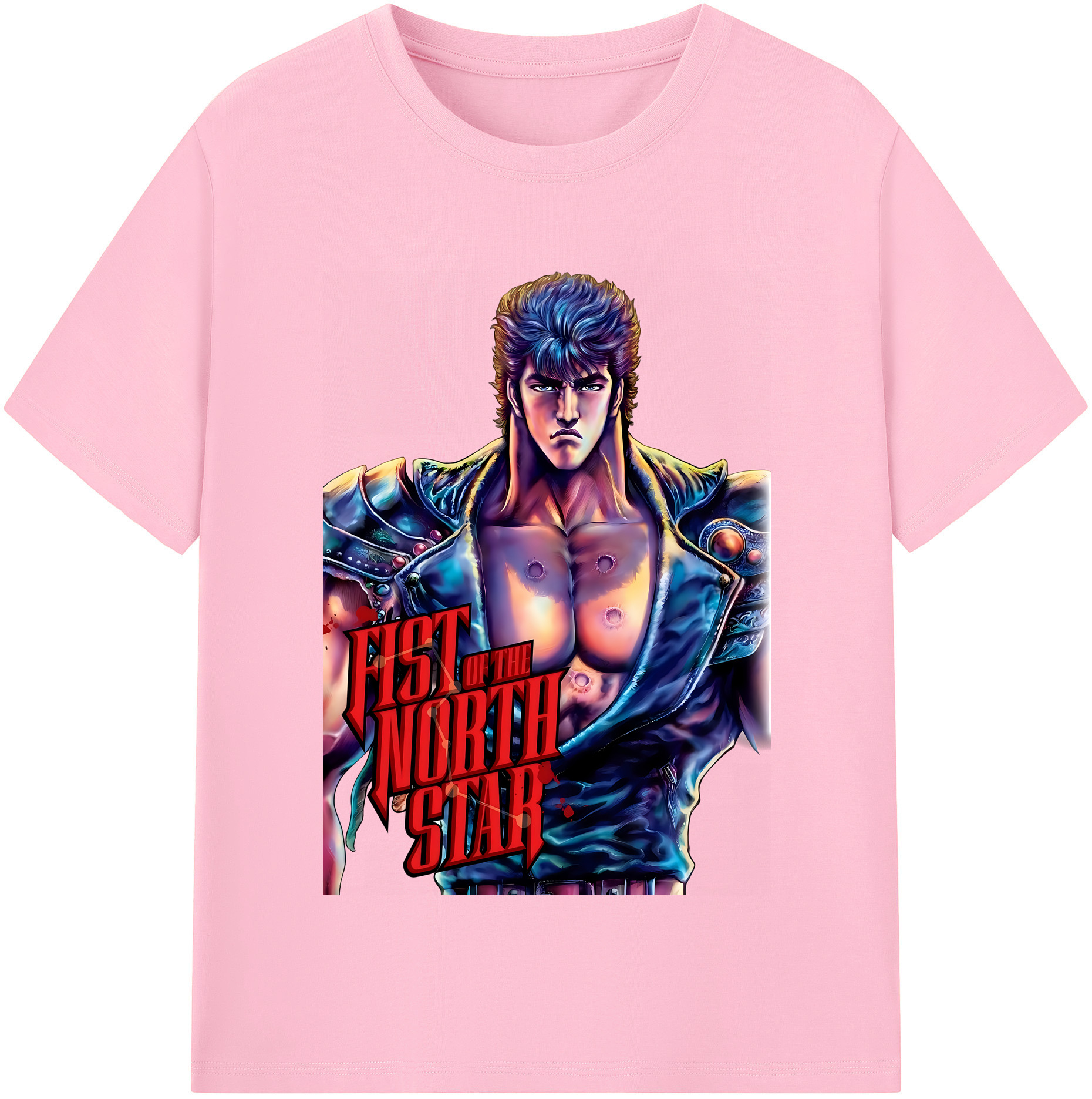 （画像用） 北斗の拳 Fist of the North Star 綿100％半袖Tシャツ（フロントプリント）