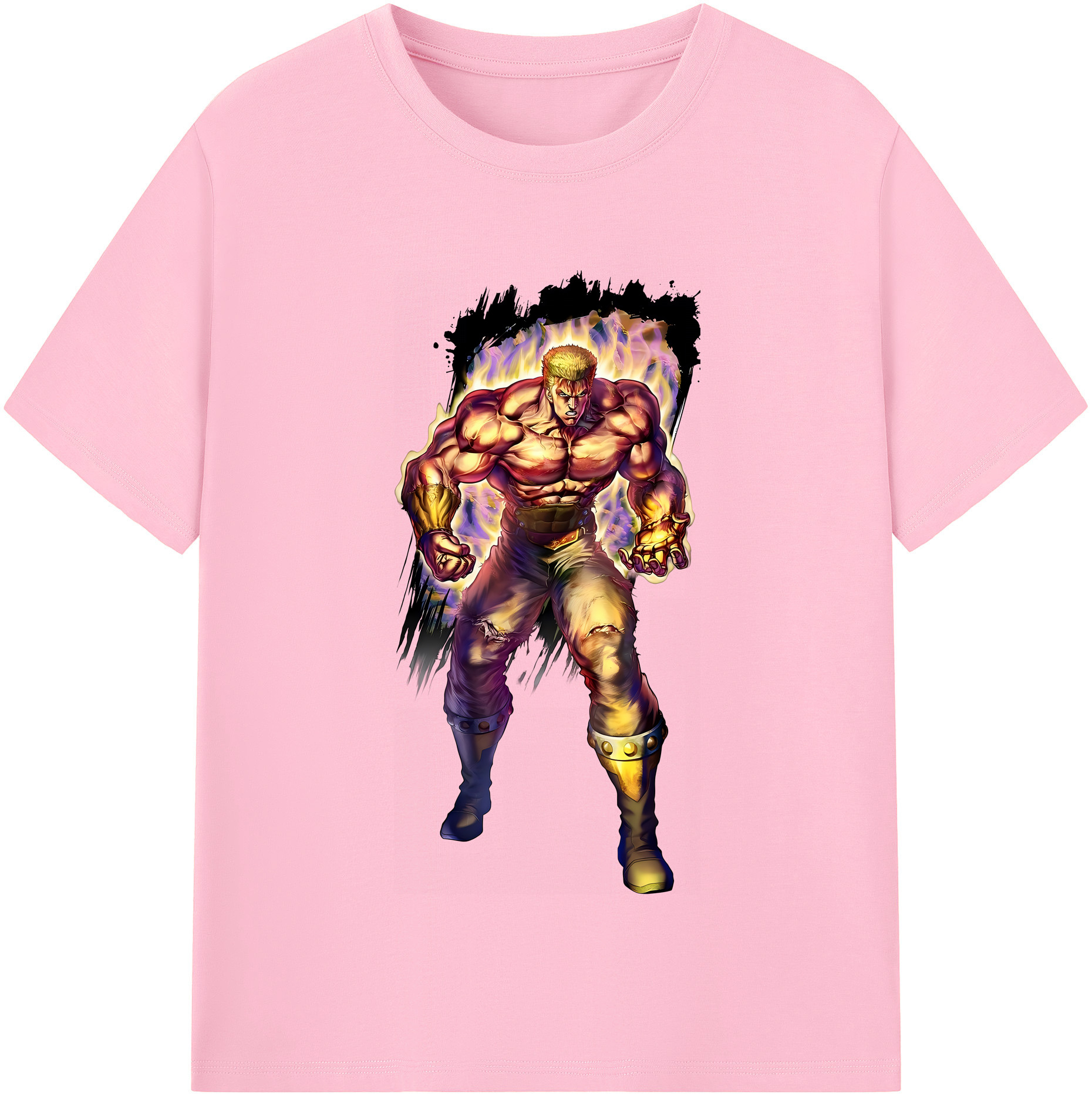 （画像用） 北斗の拳 Fist of the North Star 綿100％半袖Tシャツ（フロントプリント）