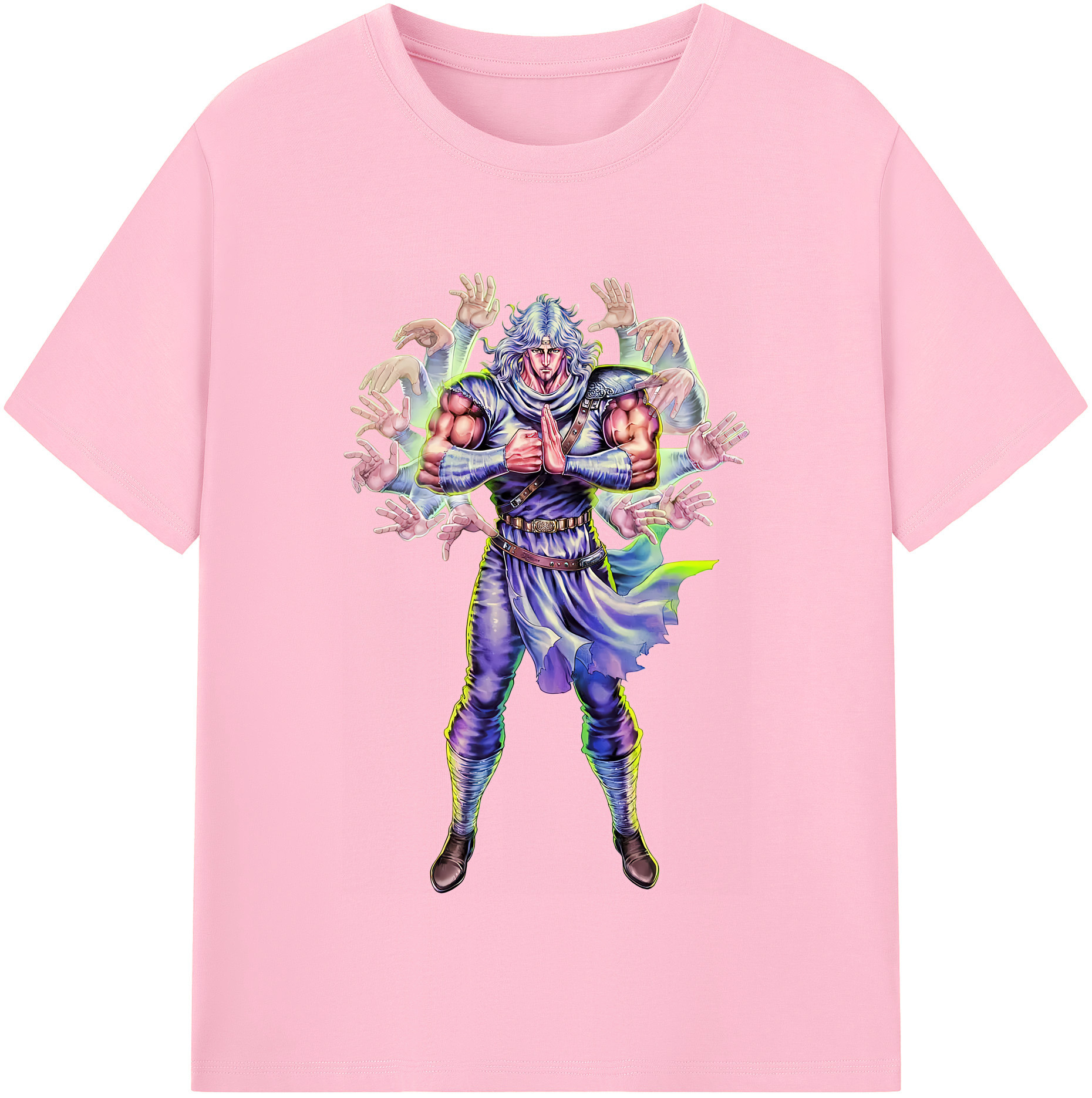 （画像用） 北斗の拳 Fist of the North Star 綿100％半袖Tシャツ（フロントプリント）