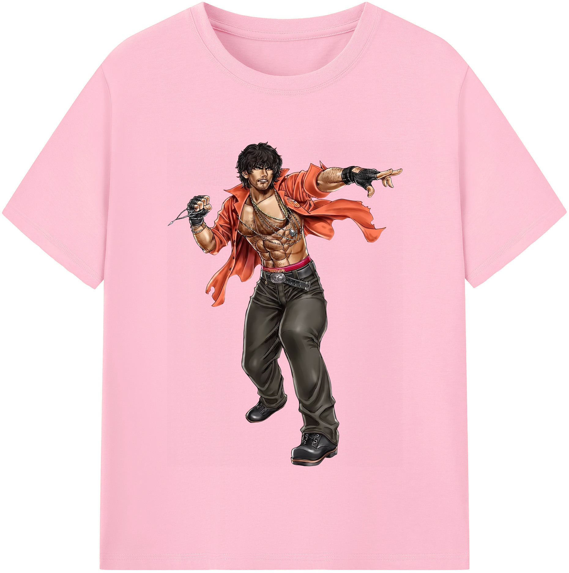 （画像用） 北斗の拳 Fist of the North Star 綿100％半袖Tシャツ（フロントプリント）