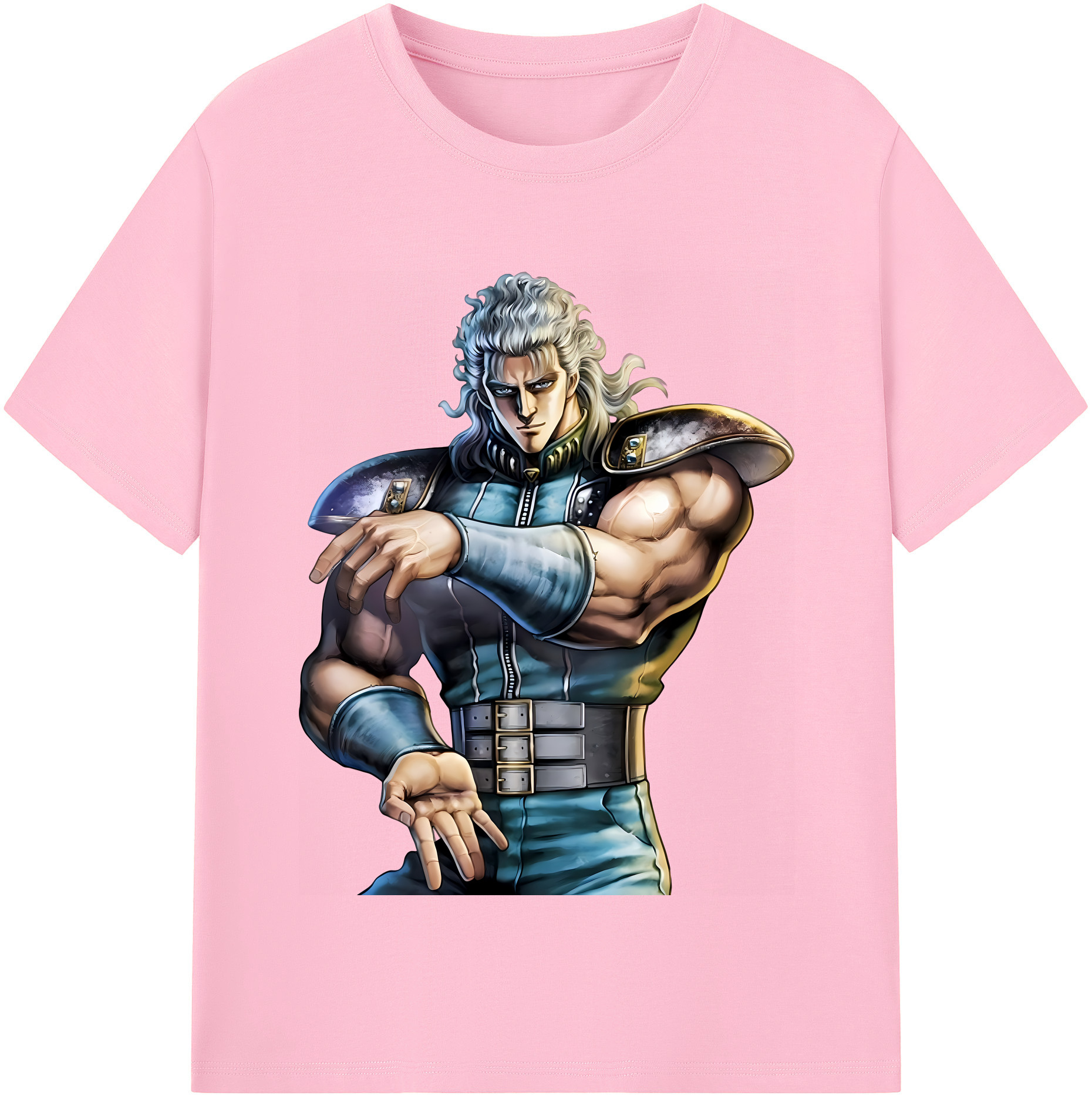 （画像用） 北斗の拳 Fist of the North Star 綿100％半袖Tシャツ（フロントプリント）