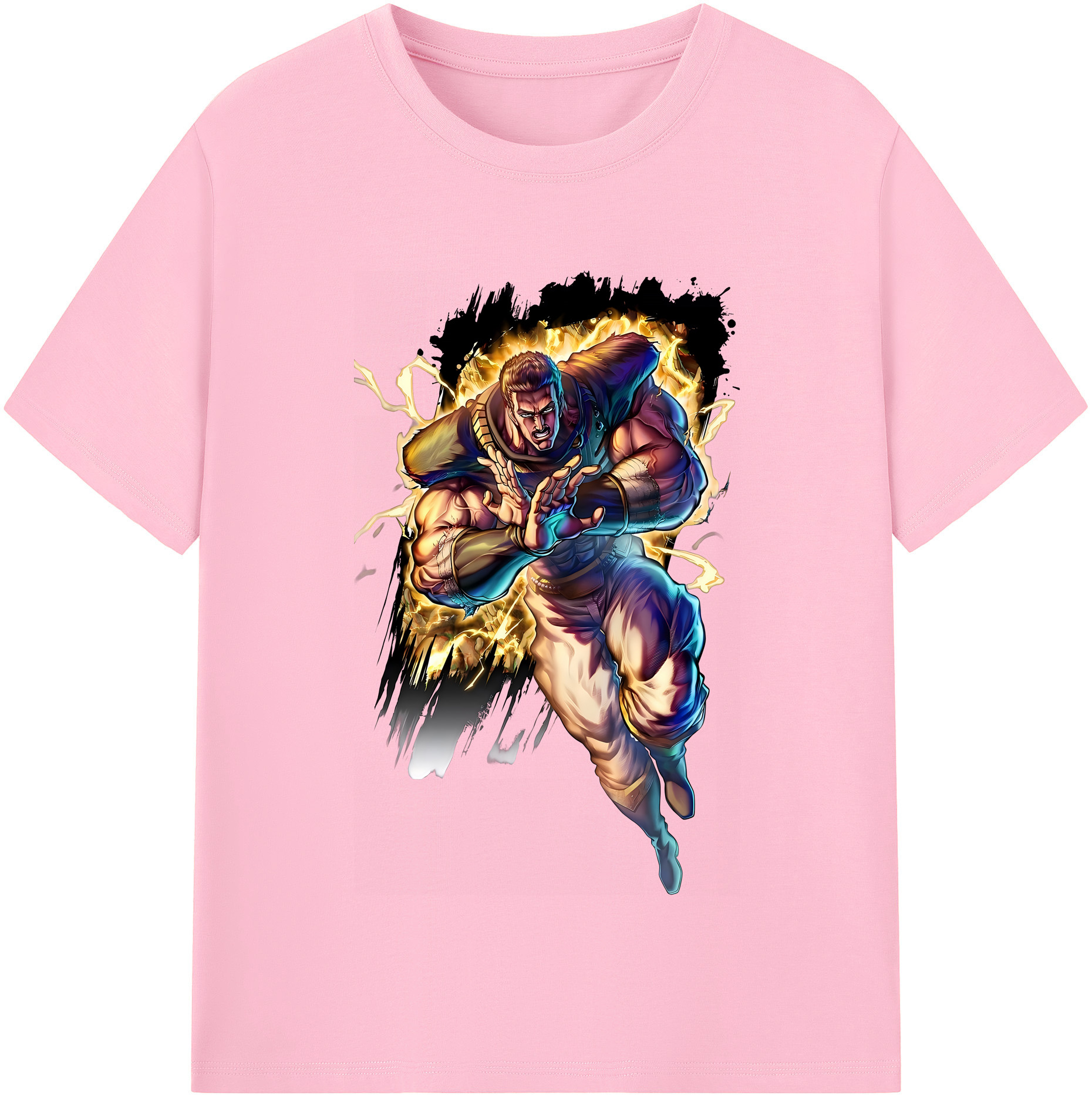 （画像用） 北斗の拳 Fist of the North Star 綿100％半袖Tシャツ（フロントプリント）