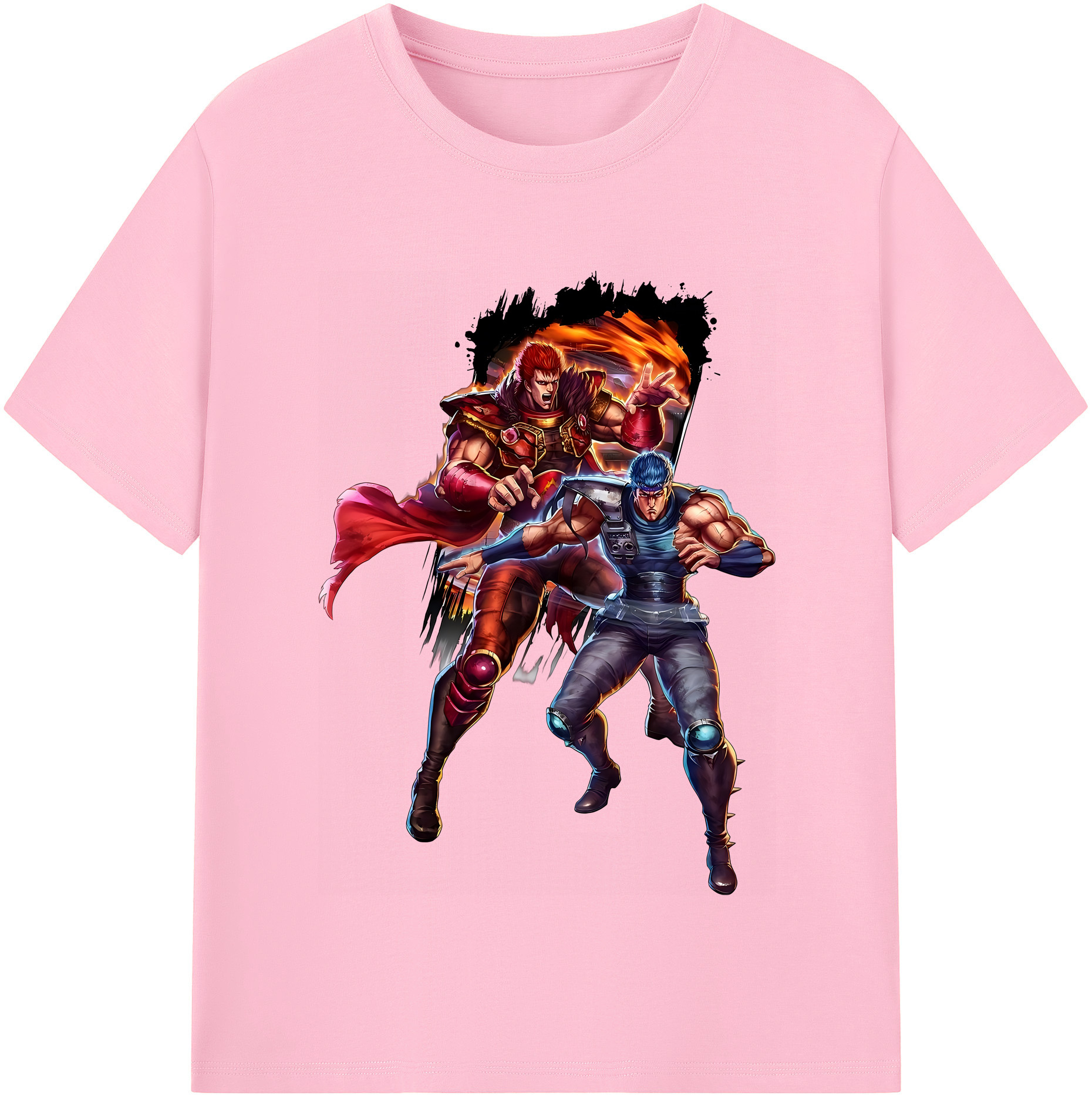 （画像用） 北斗の拳 Fist of the North Star 綿100％半袖Tシャツ（フロントプリント）