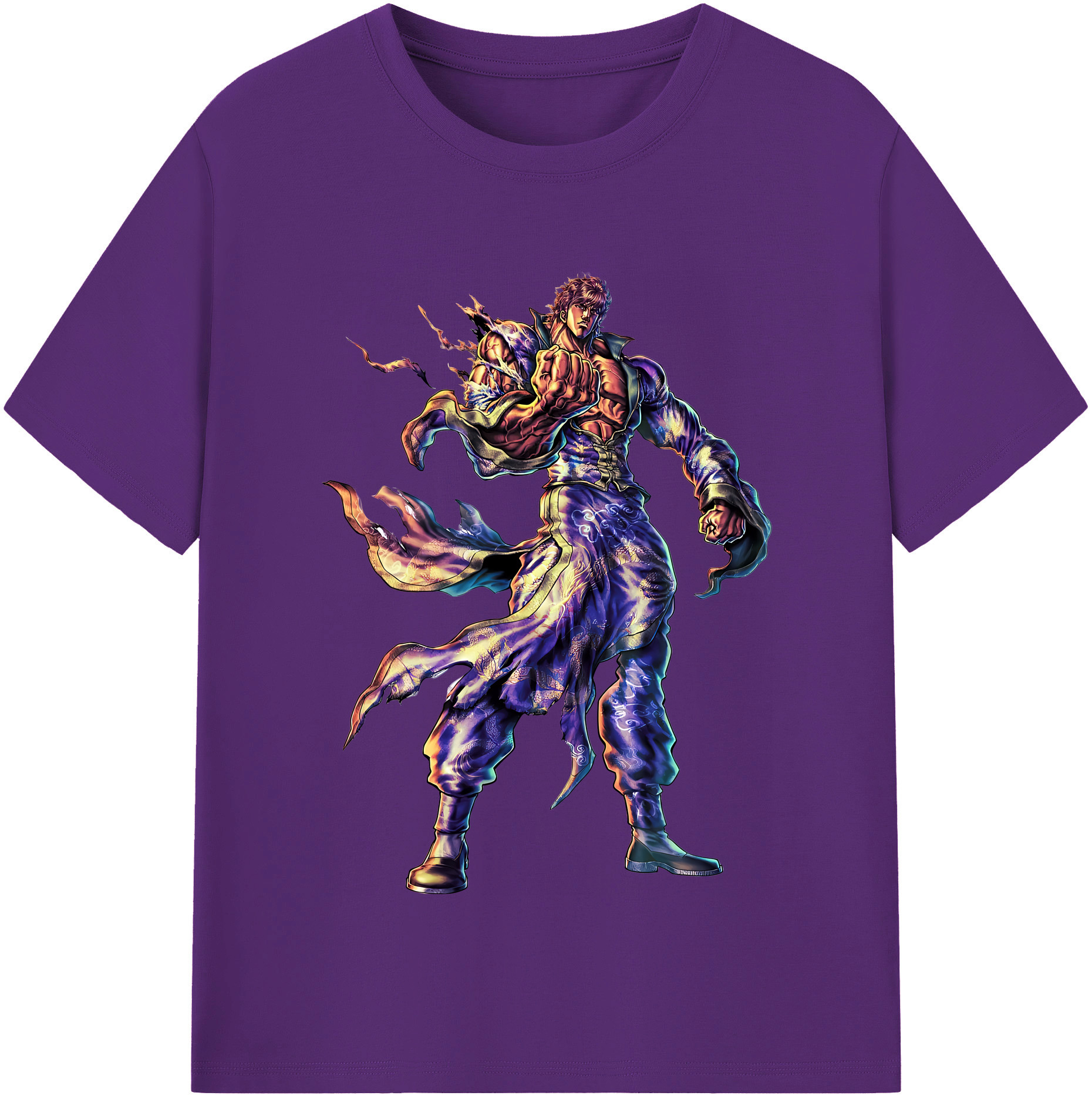 （画像用） 北斗の拳 Fist of the North Star 綿100％半袖Tシャツ（フロントプリント）