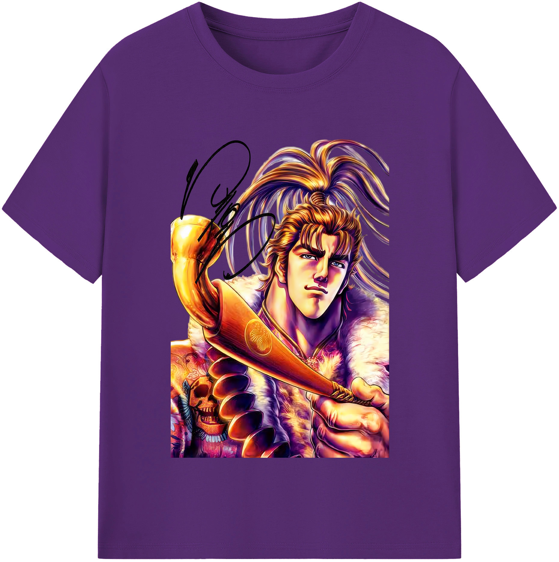 （画像用） 北斗の拳 Fist of the North Star 綿100％半袖Tシャツ（フロントプリント）