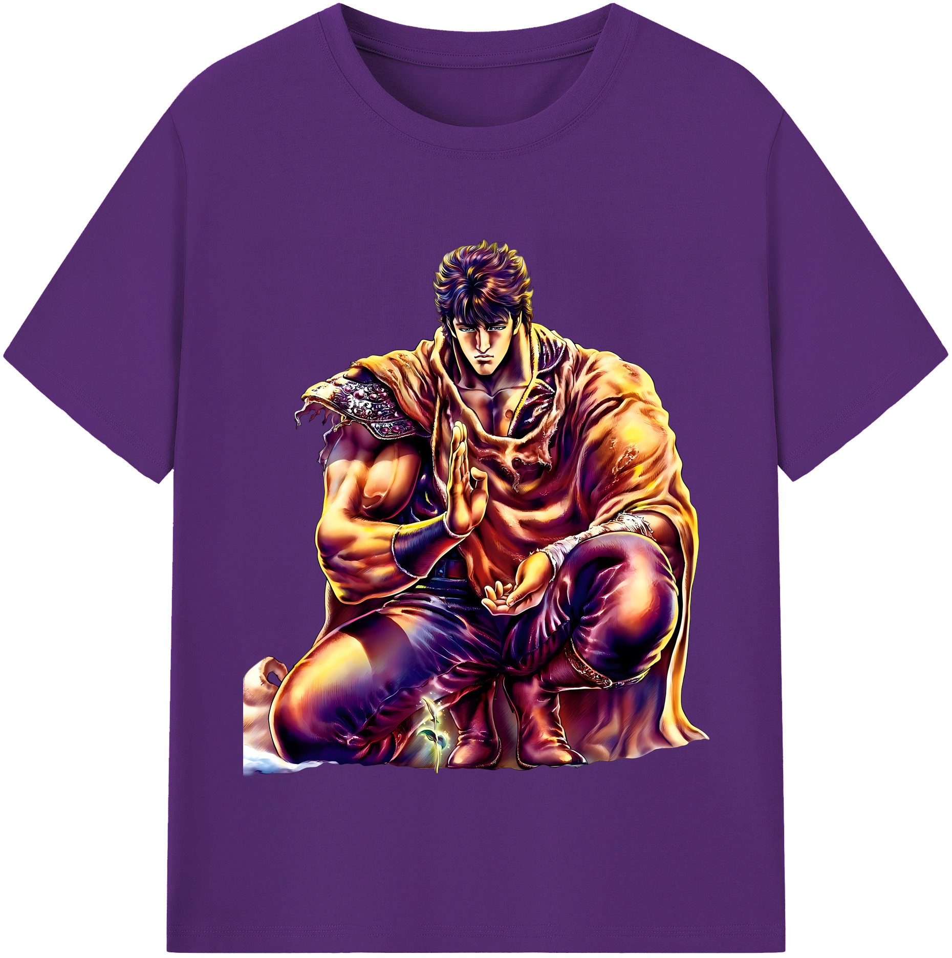 （画像用） 北斗の拳 Fist of the North Star 綿100％半袖Tシャツ（フロントプリント）