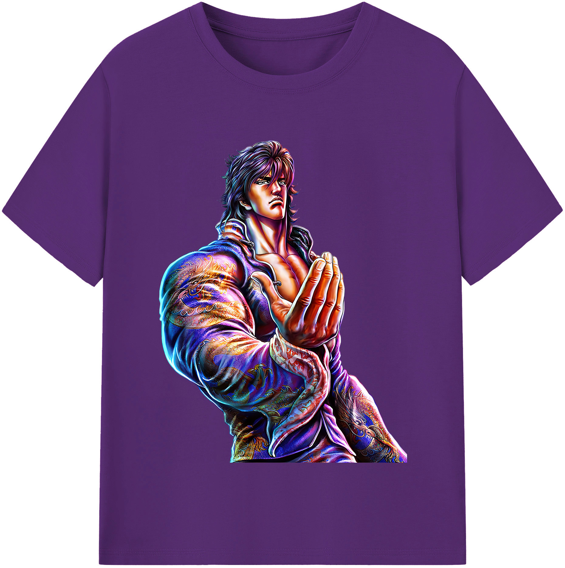 （画像用） 北斗の拳 Fist of the North Star 綿100％半袖Tシャツ（フロントプリント）