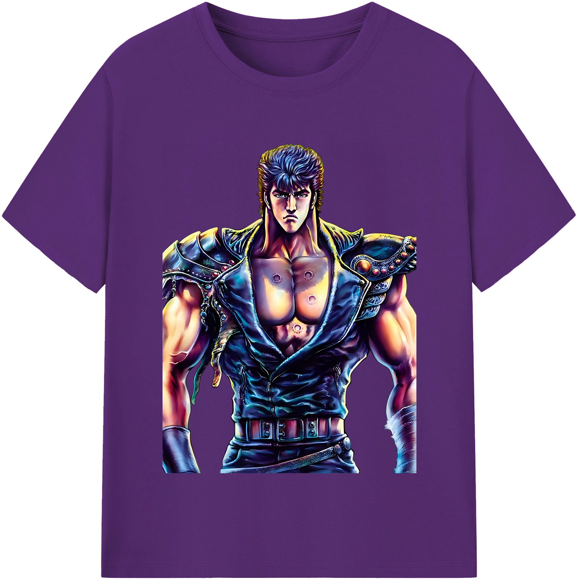 （画像用） 北斗の拳 Fist of the North Star 綿100％半袖Tシャツ（フロントプリント）