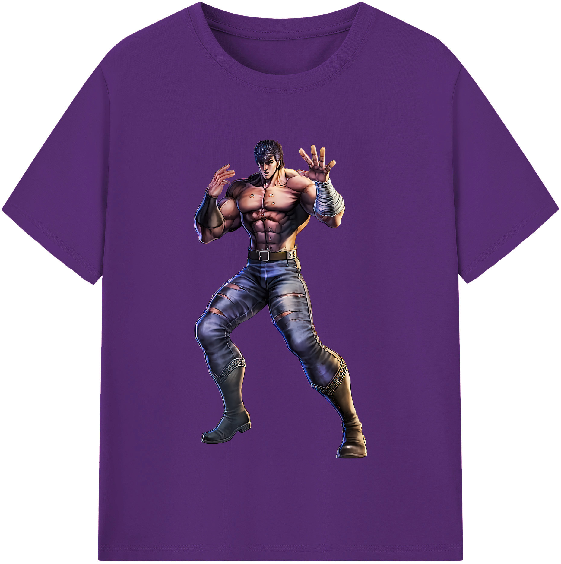 （画像用） 北斗の拳 Fist of the North Star 綿100％半袖Tシャツ（フロントプリント）