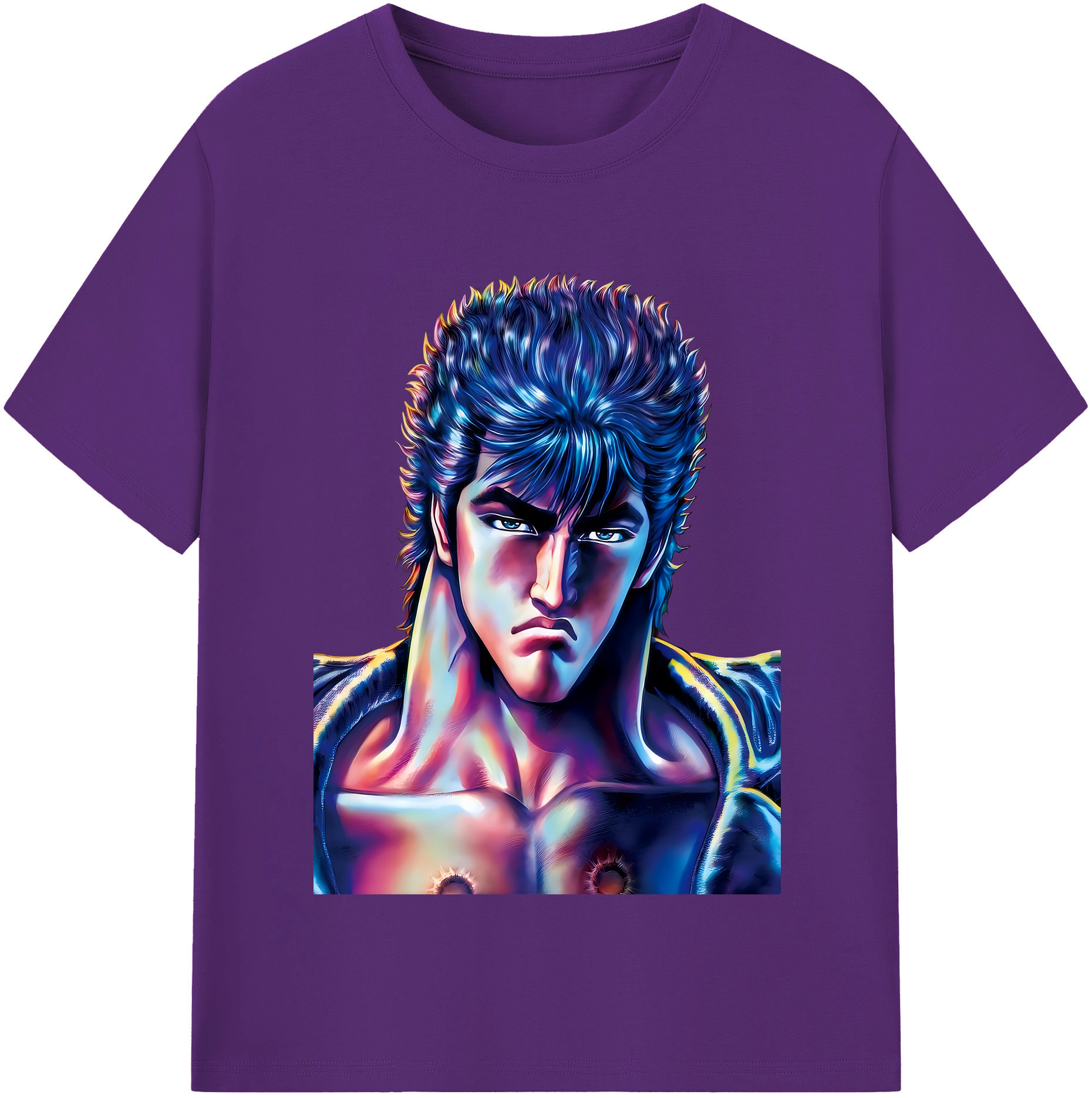 （画像用） 北斗の拳 Fist of the North Star 綿100％半袖Tシャツ（フロントプリント）