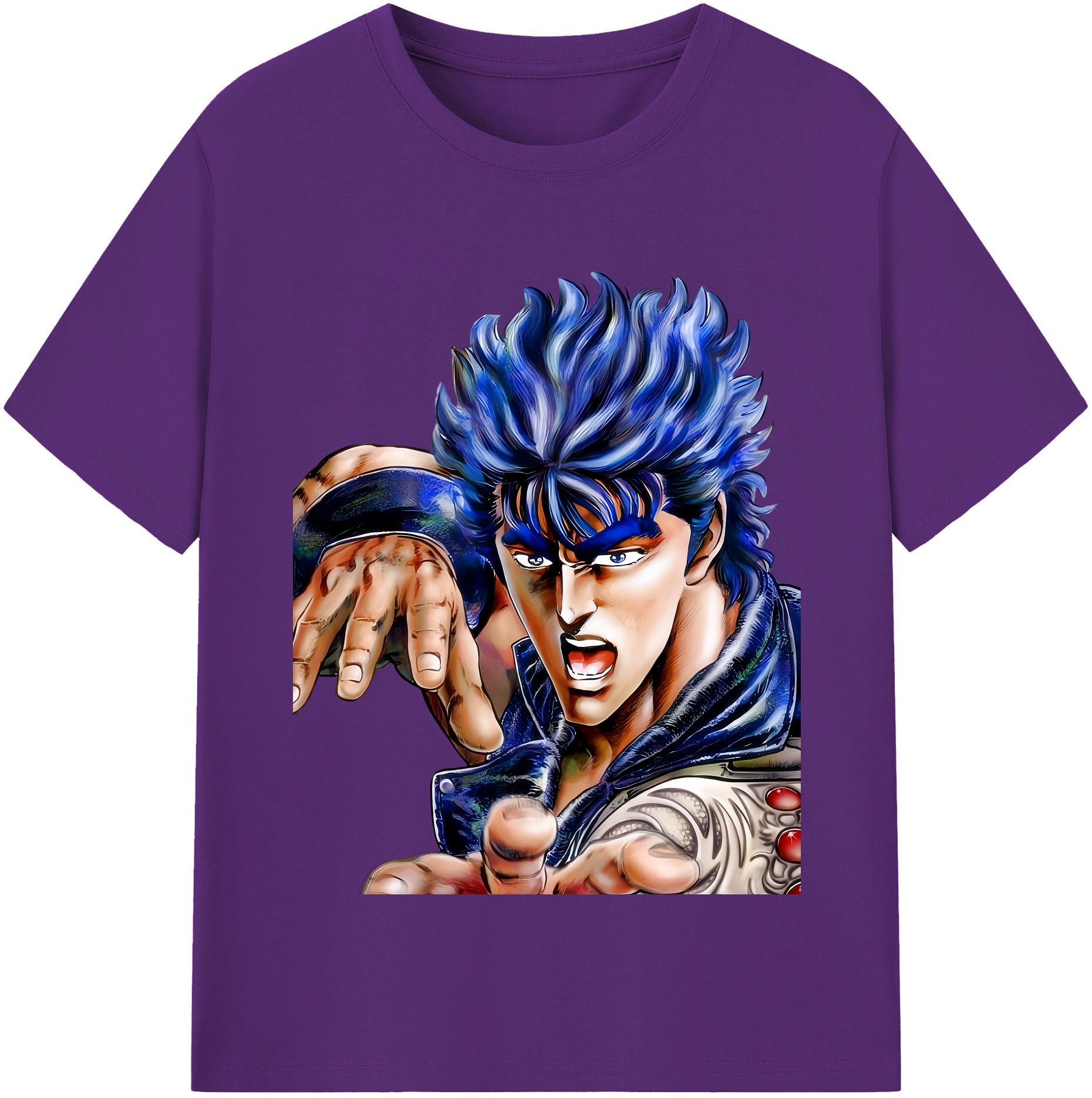 （画像用） 北斗の拳 Fist of the North Star 綿100％半袖Tシャツ（フロントプリント）