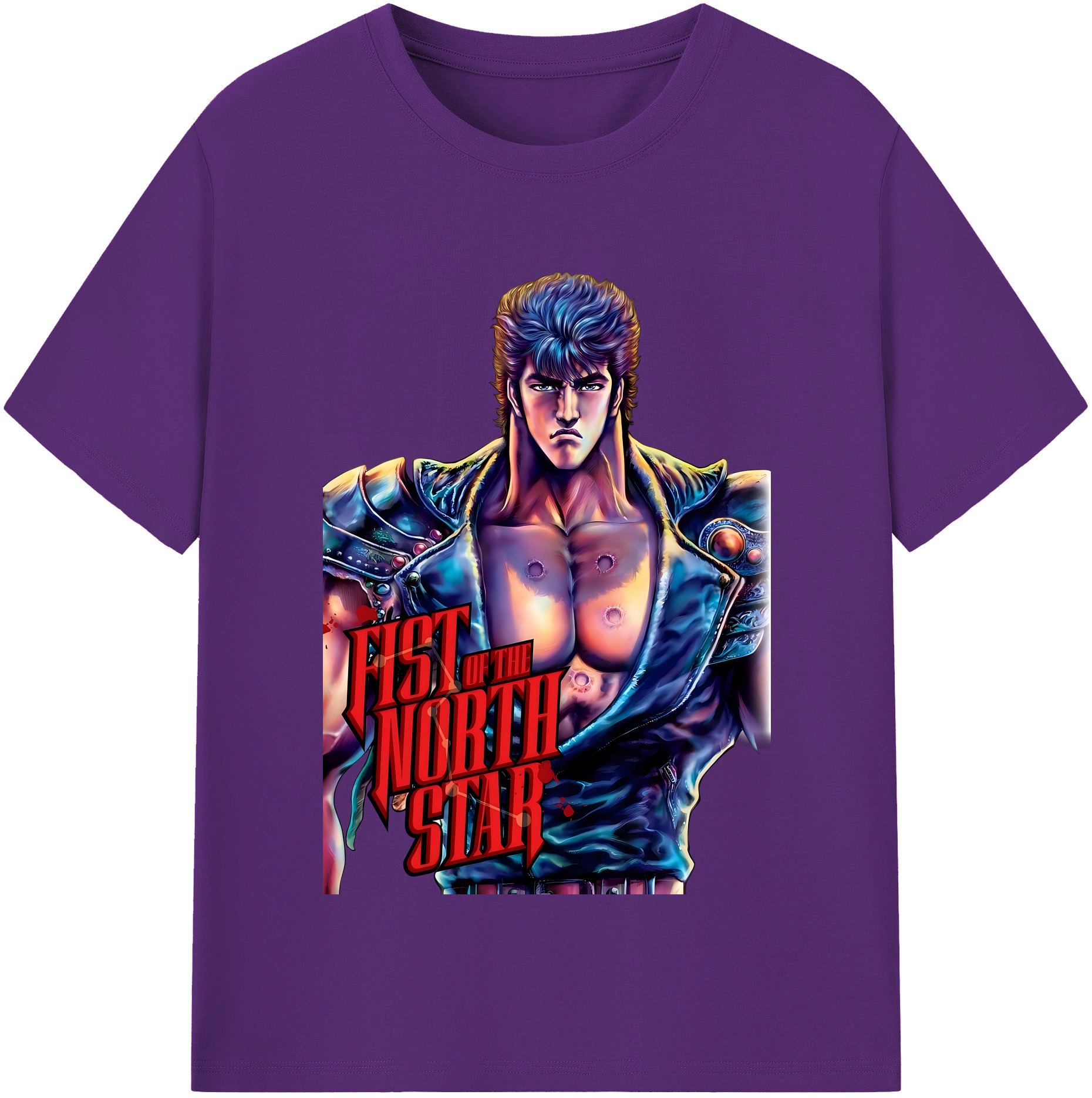 （画像用） 北斗の拳 Fist of the North Star 綿100％半袖Tシャツ（フロントプリント）