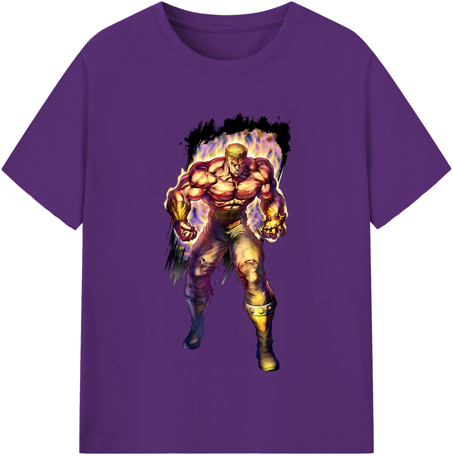 （画像用） 北斗の拳 Fist of the North Star 綿100％半袖Tシャツ（フロントプリント）