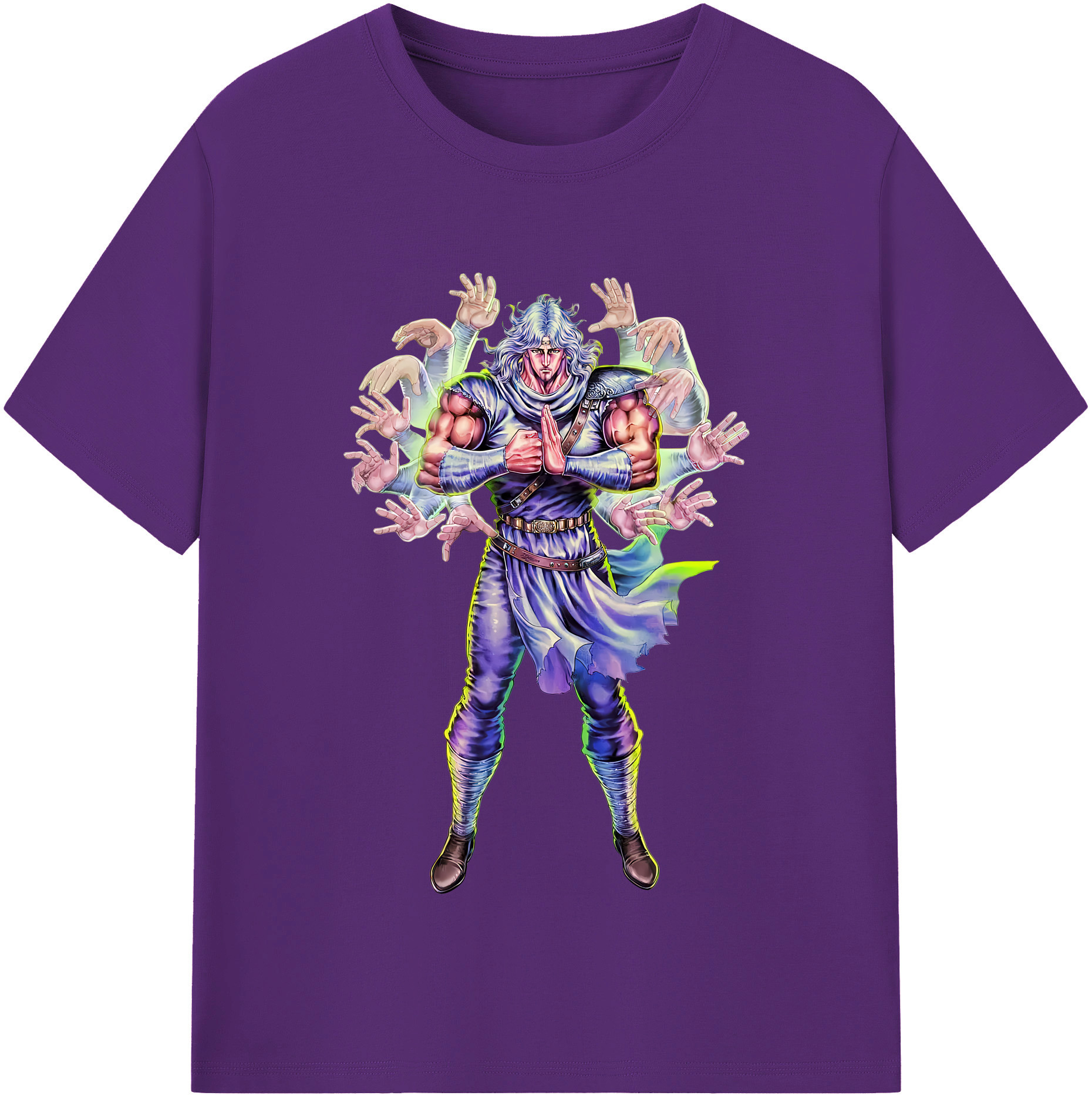 （画像用） 北斗の拳 Fist of the North Star 綿100％半袖Tシャツ（フロントプリント）
