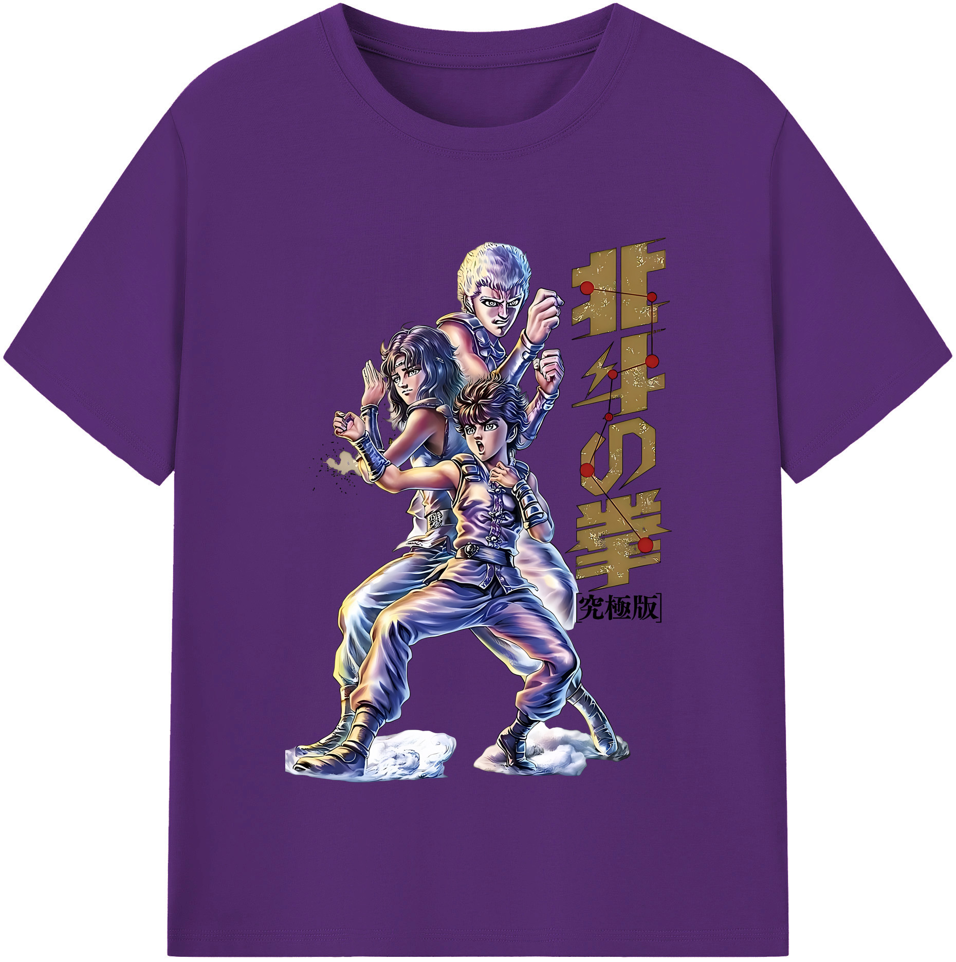（画像用） 北斗の拳 Fist of the North Star 綿100％半袖Tシャツ（フロントプリント）