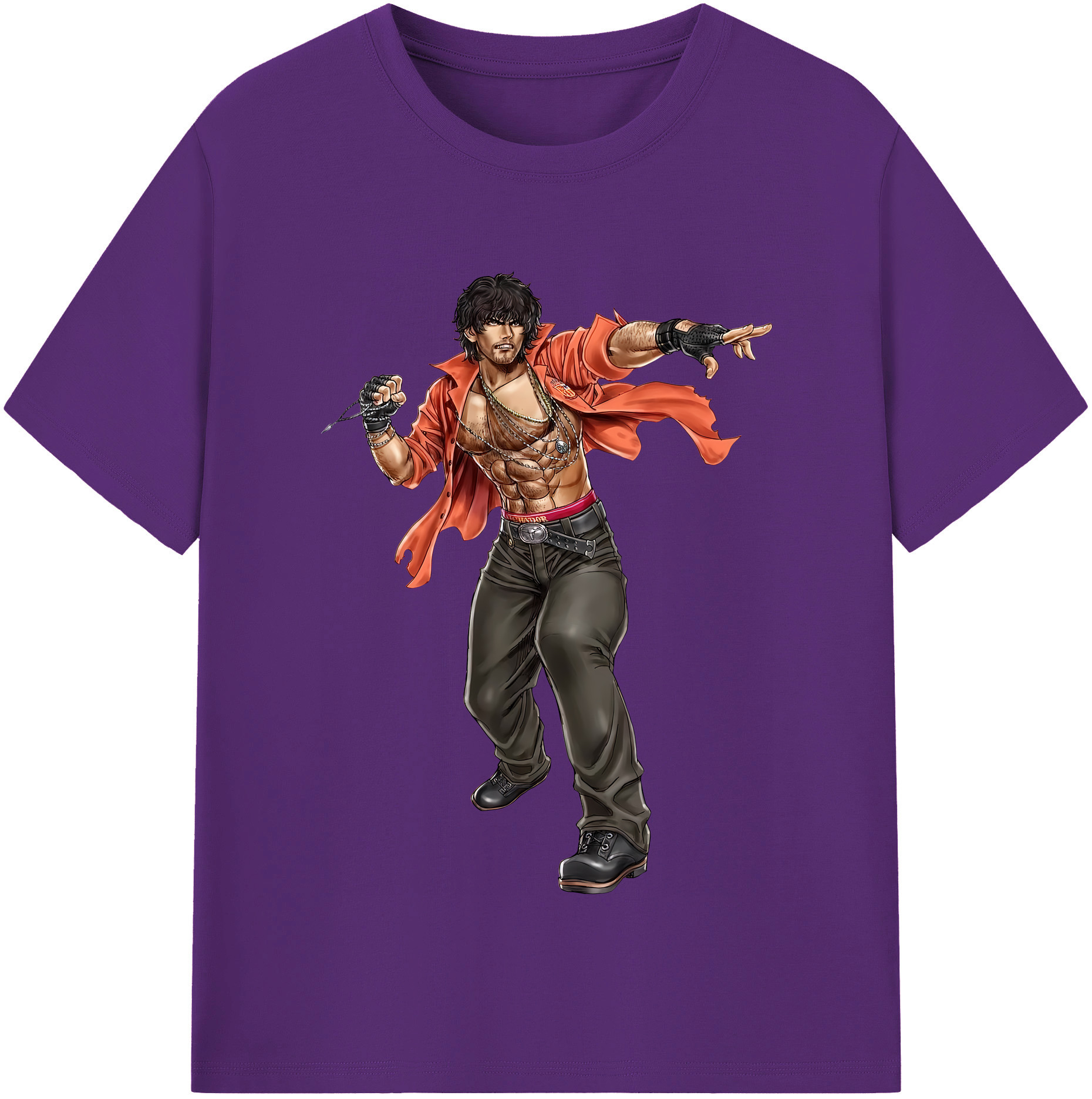 （画像用） 北斗の拳 Fist of the North Star 綿100％半袖Tシャツ（フロントプリント）