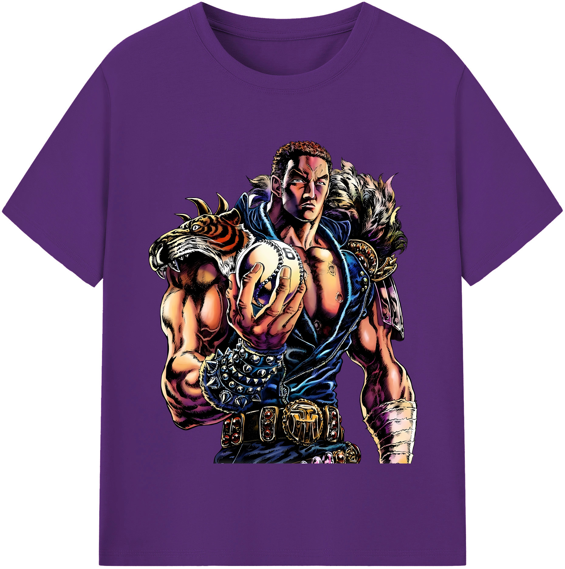 （画像用） 北斗の拳 Fist of the North Star 綿100％半袖Tシャツ（フロントプリント）