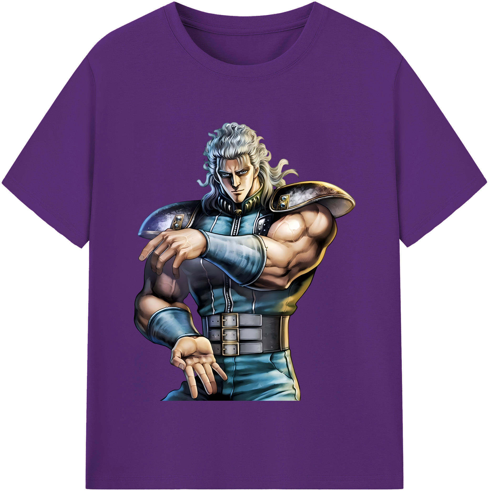 （画像用） 北斗の拳 Fist of the North Star 綿100％半袖Tシャツ（フロントプリント）
