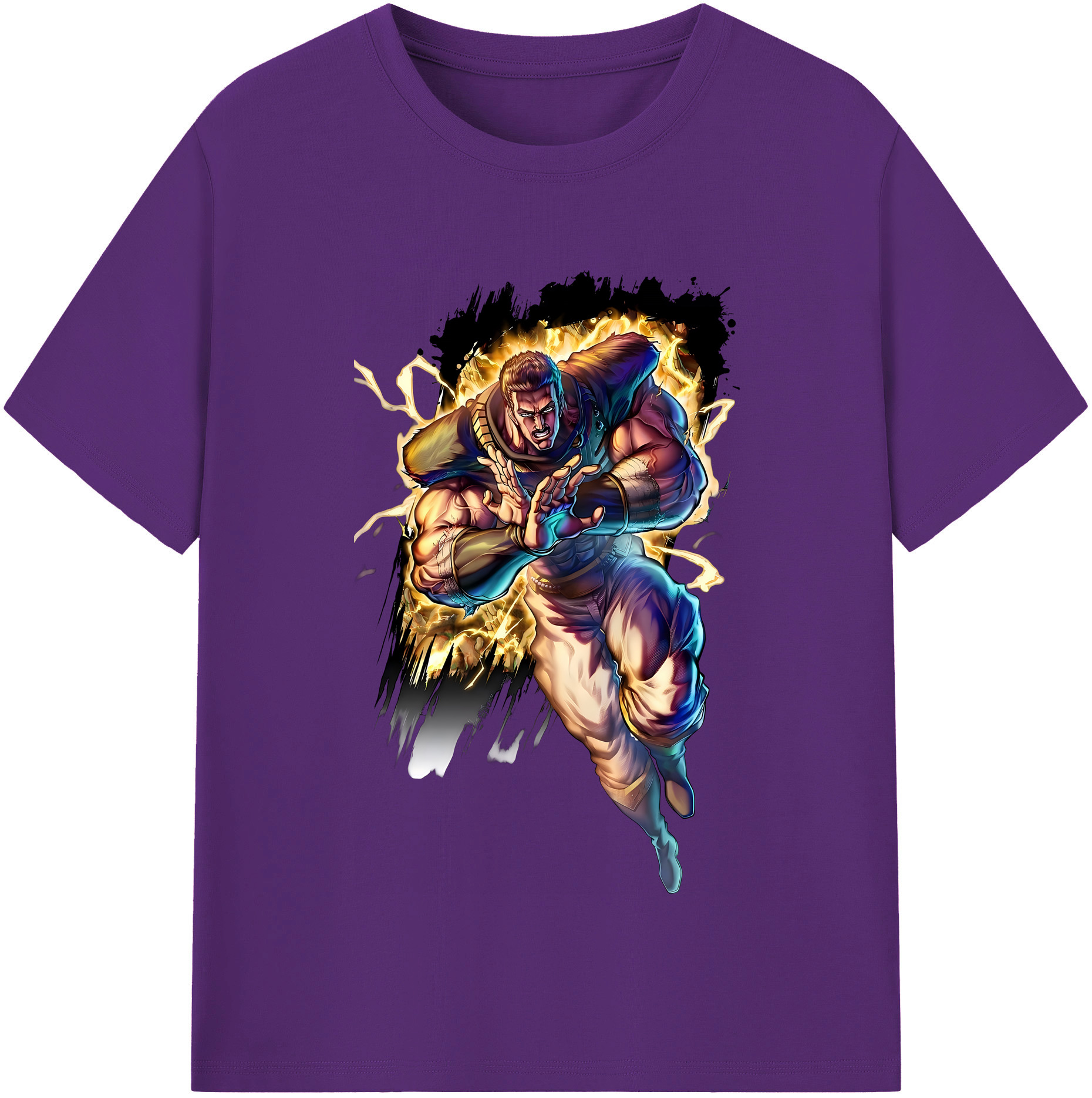 （画像用） 北斗の拳 Fist of the North Star 綿100％半袖Tシャツ（フロントプリント）