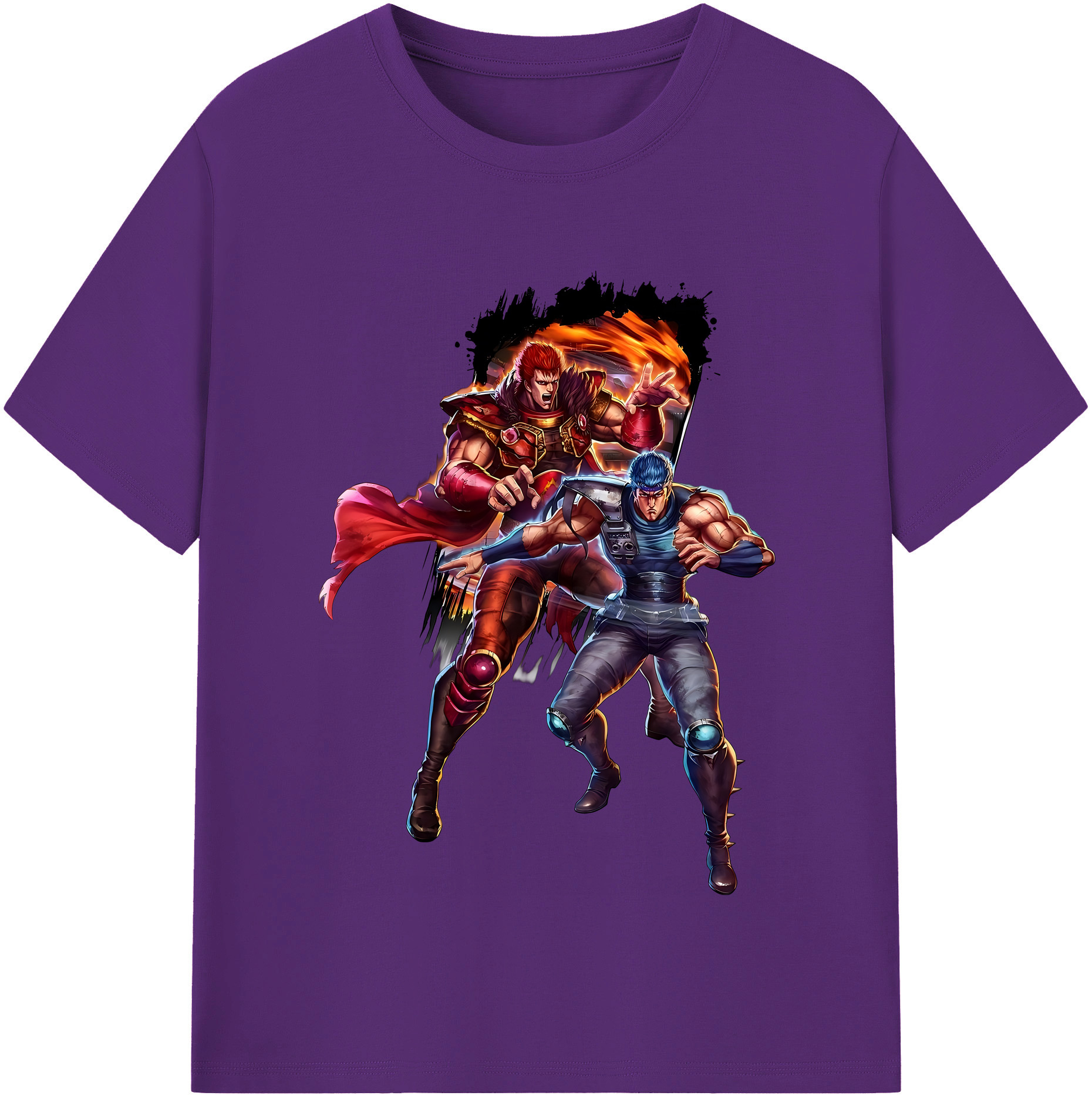 （画像用） 北斗の拳 Fist of the North Star 綿100％半袖Tシャツ（フロントプリント）