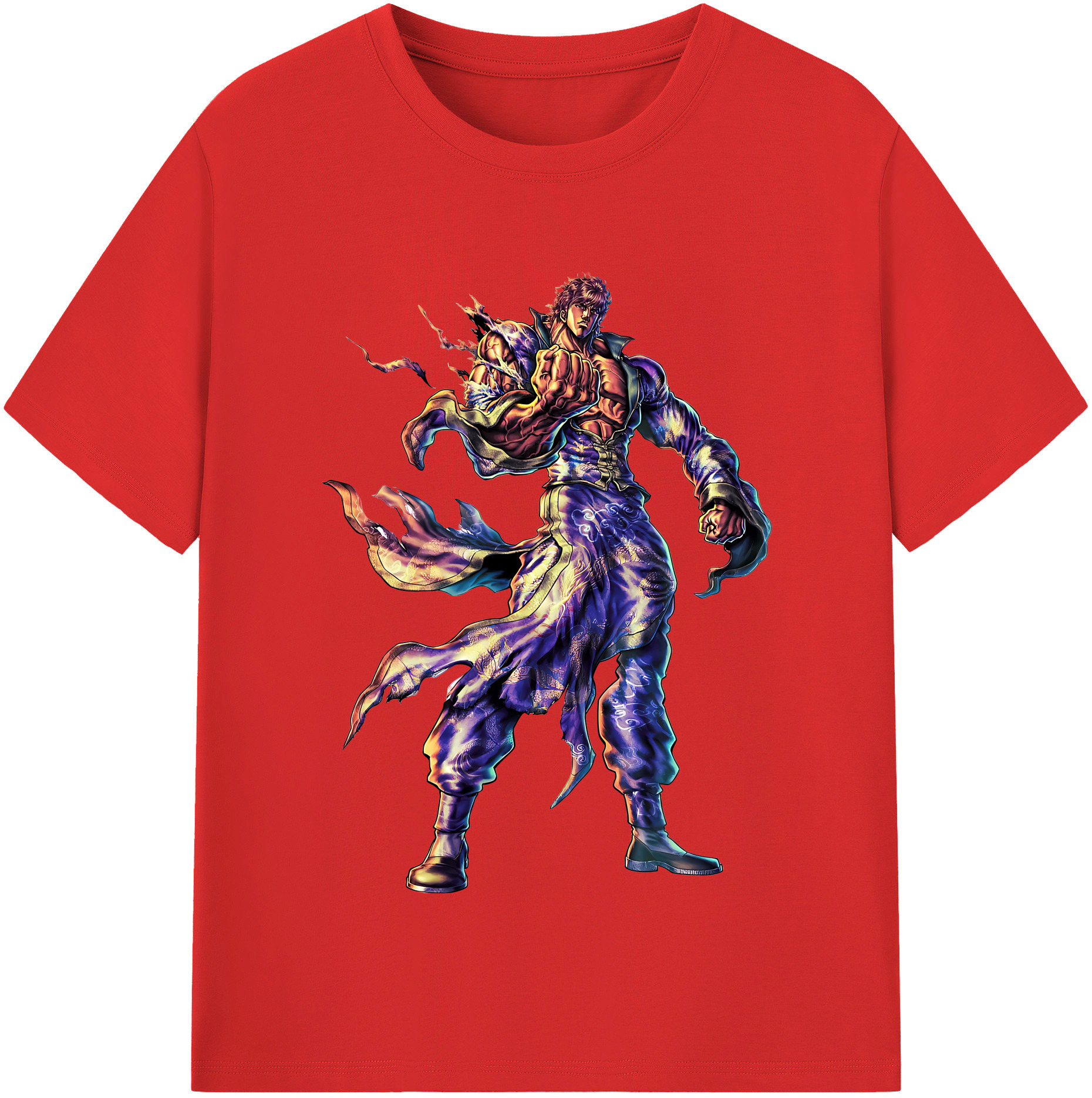 （画像用） 北斗の拳 Fist of the North Star 綿100％半袖Tシャツ（フロントプリント）