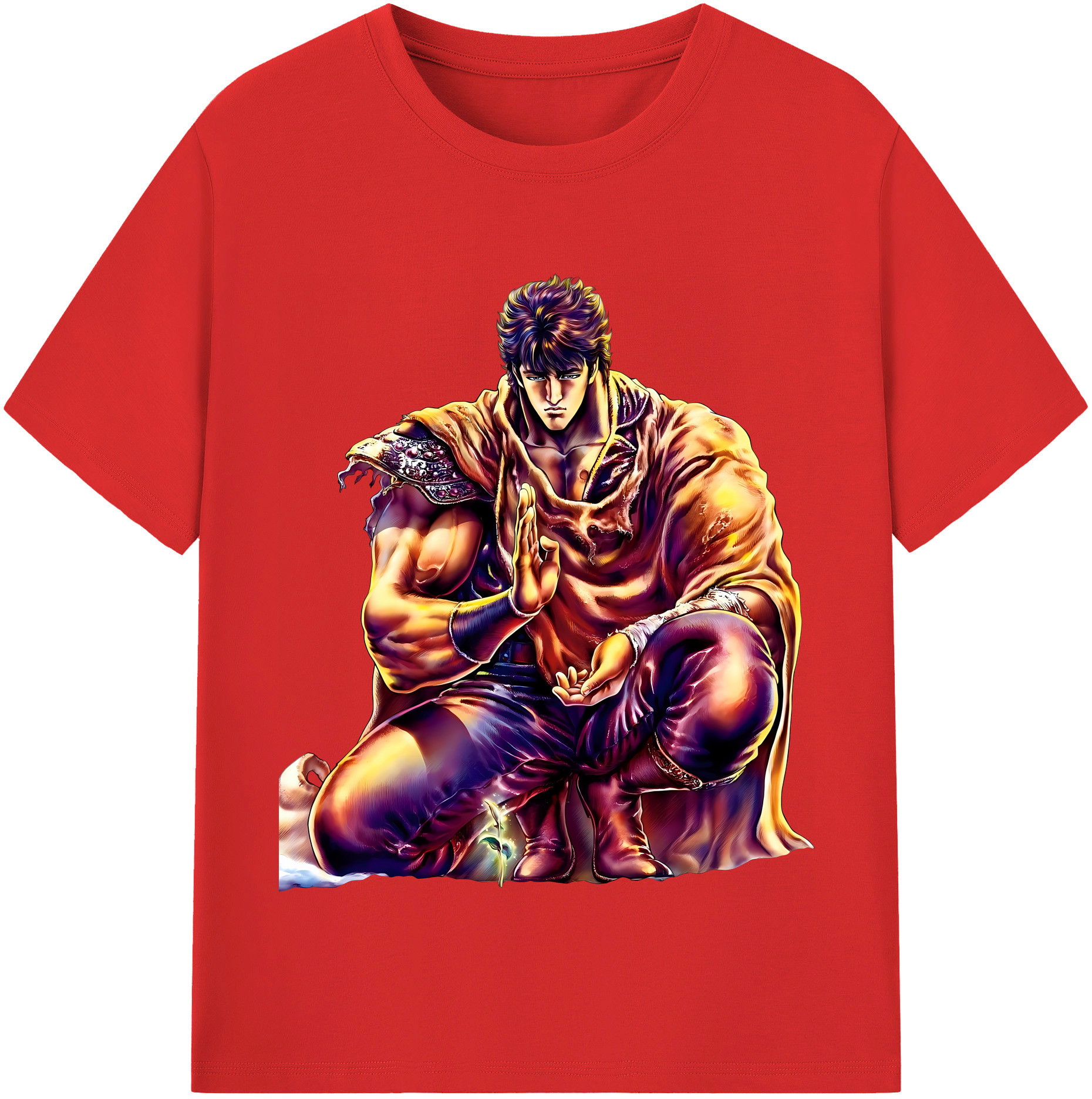 （画像用） 北斗の拳 Fist of the North Star 綿100％半袖Tシャツ（フロントプリント）