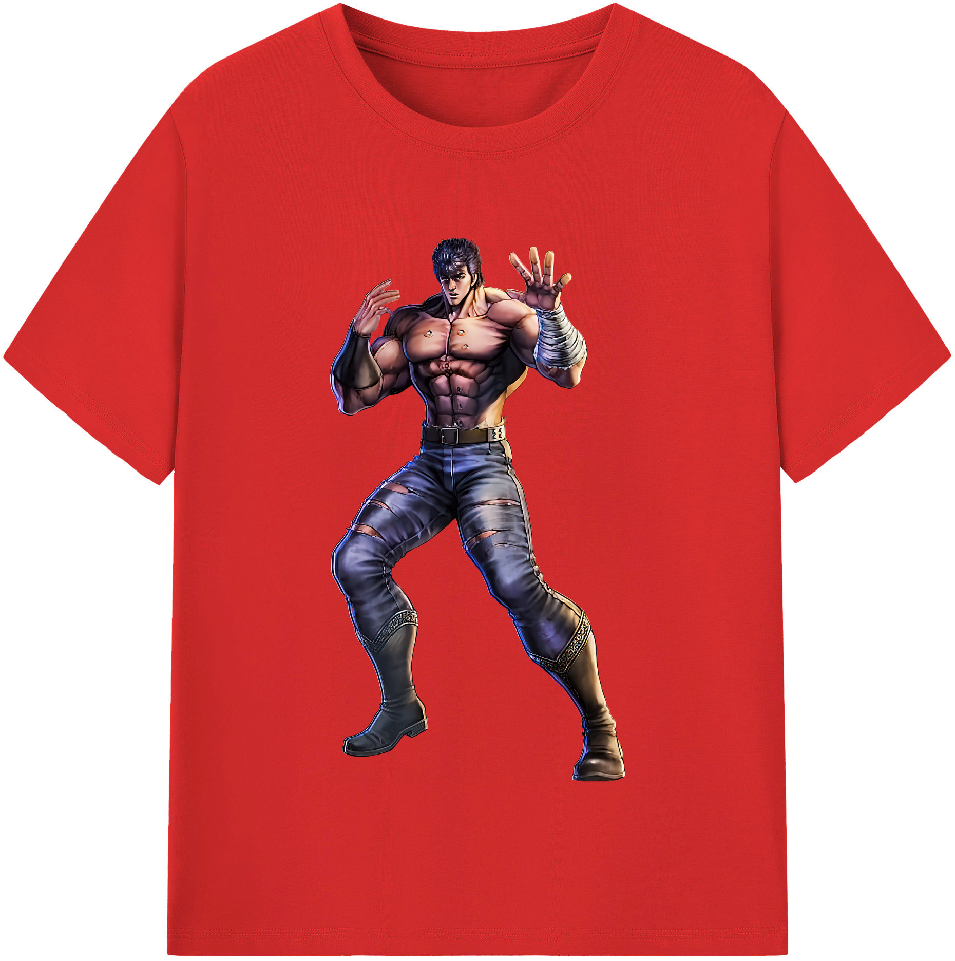（画像用） 北斗の拳 Fist of the North Star 綿100％半袖Tシャツ（フロントプリント）