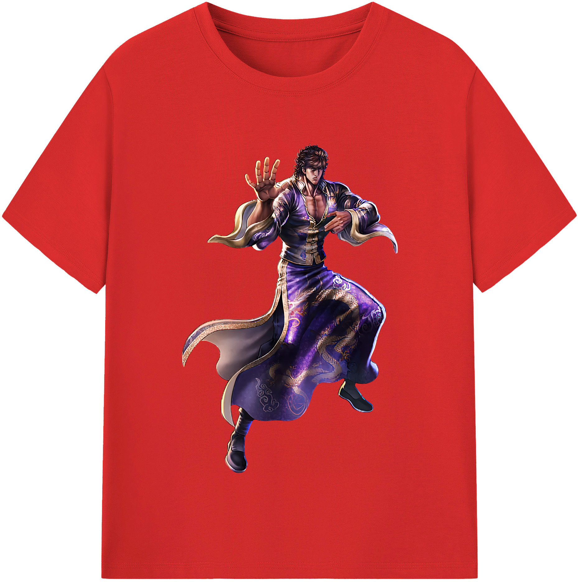 （画像用） 北斗の拳 Fist of the North Star 綿100％半袖Tシャツ（フロントプリント）
